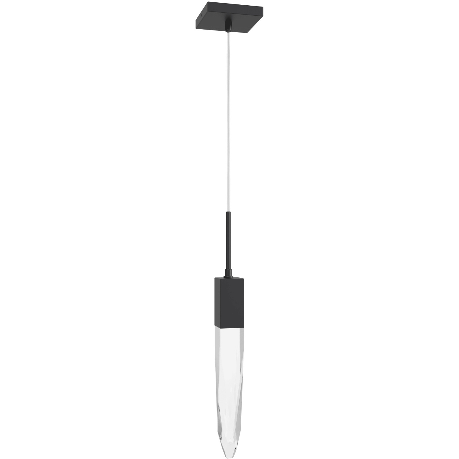 Aspen LED 2 inch Black Pendant Ceiling Light in Clear