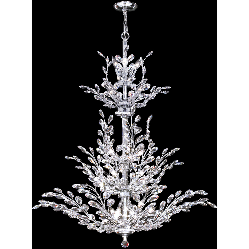 Florale 26 Light 38 inch Silver Entry Chandelier Ceiling Light, Large