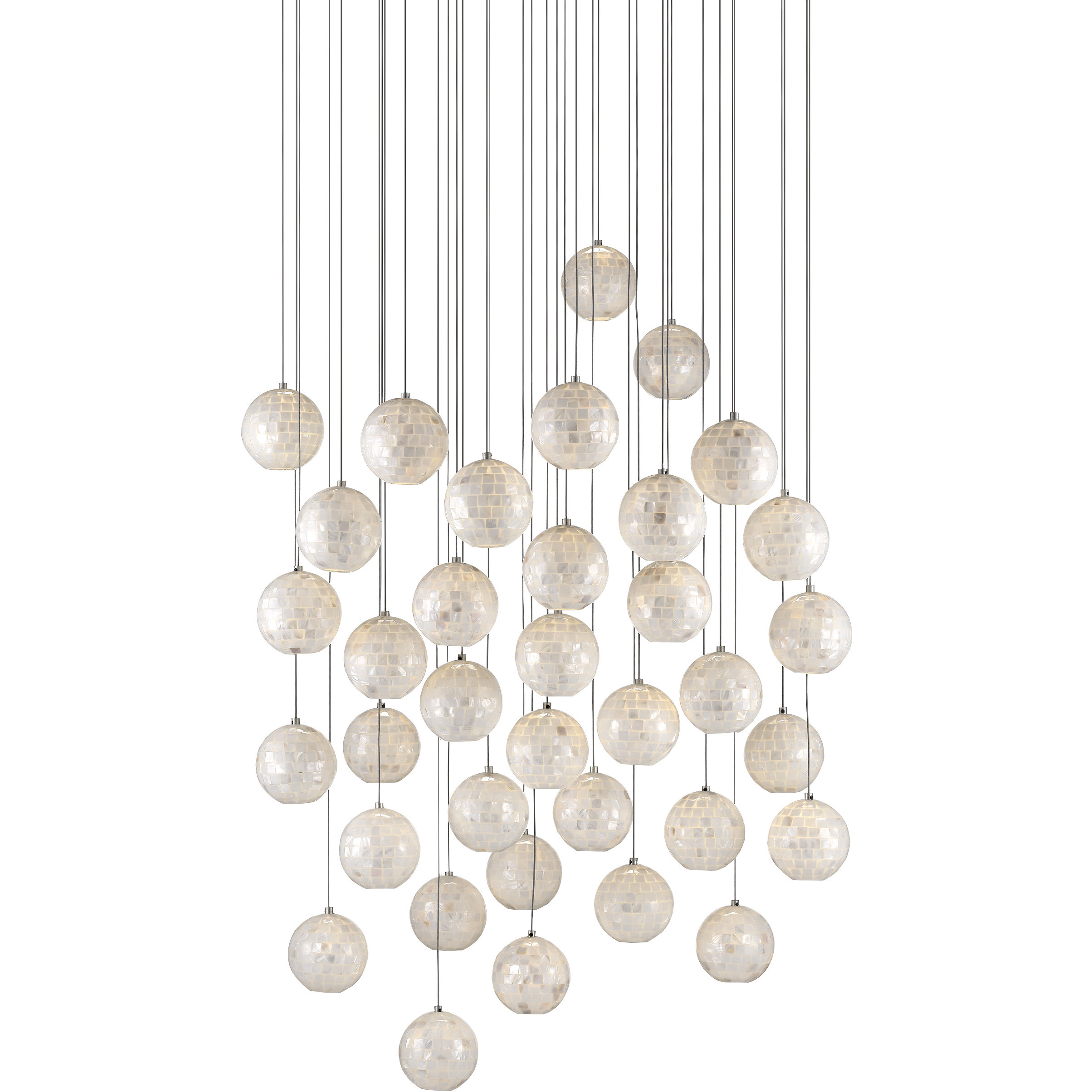 Finhorn 36 Light 36 inch Silver Multi-Drop Pendant Ceiling Light