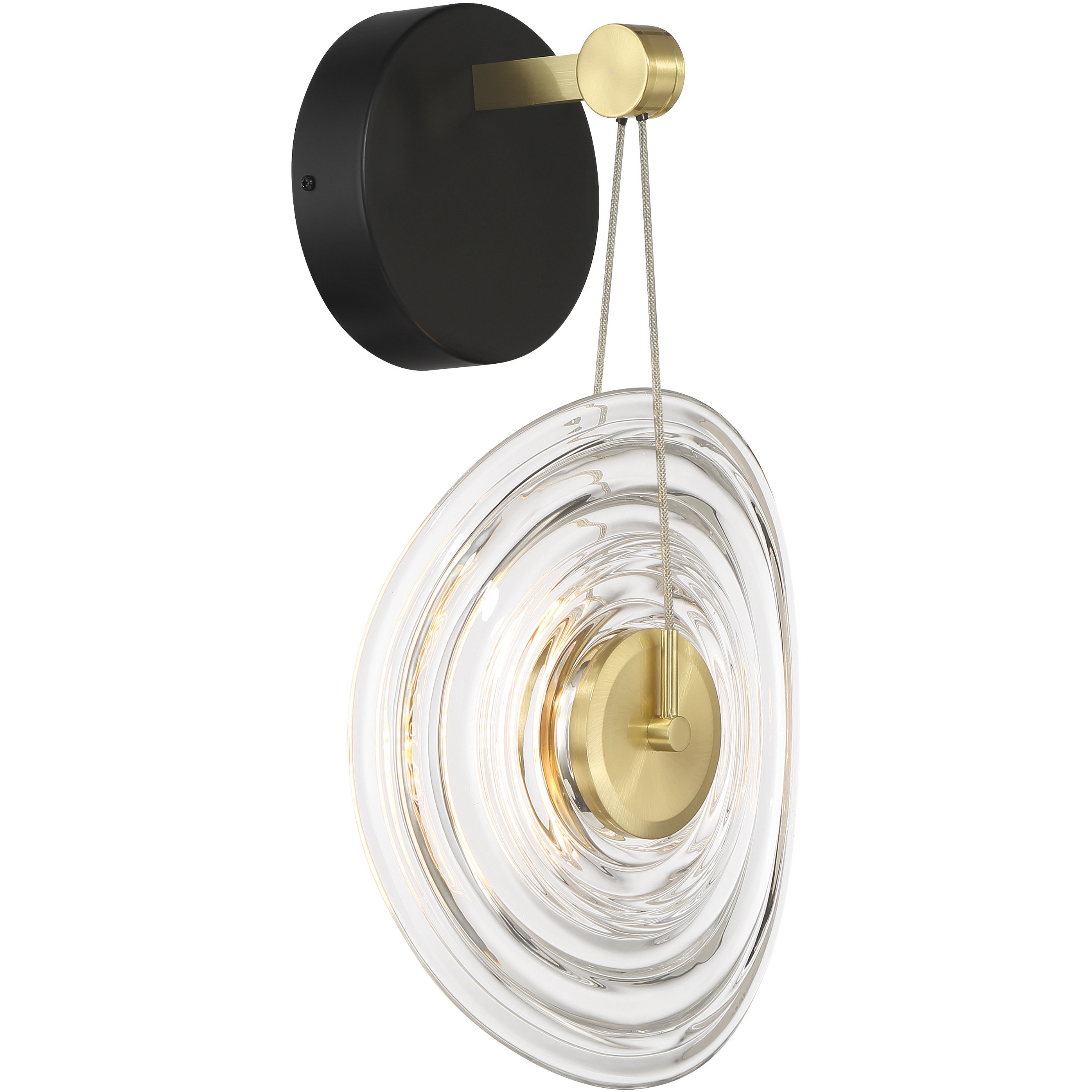 Topknot LED 11 inch Coal and Brushed Gold Wall Sconce Wall Light