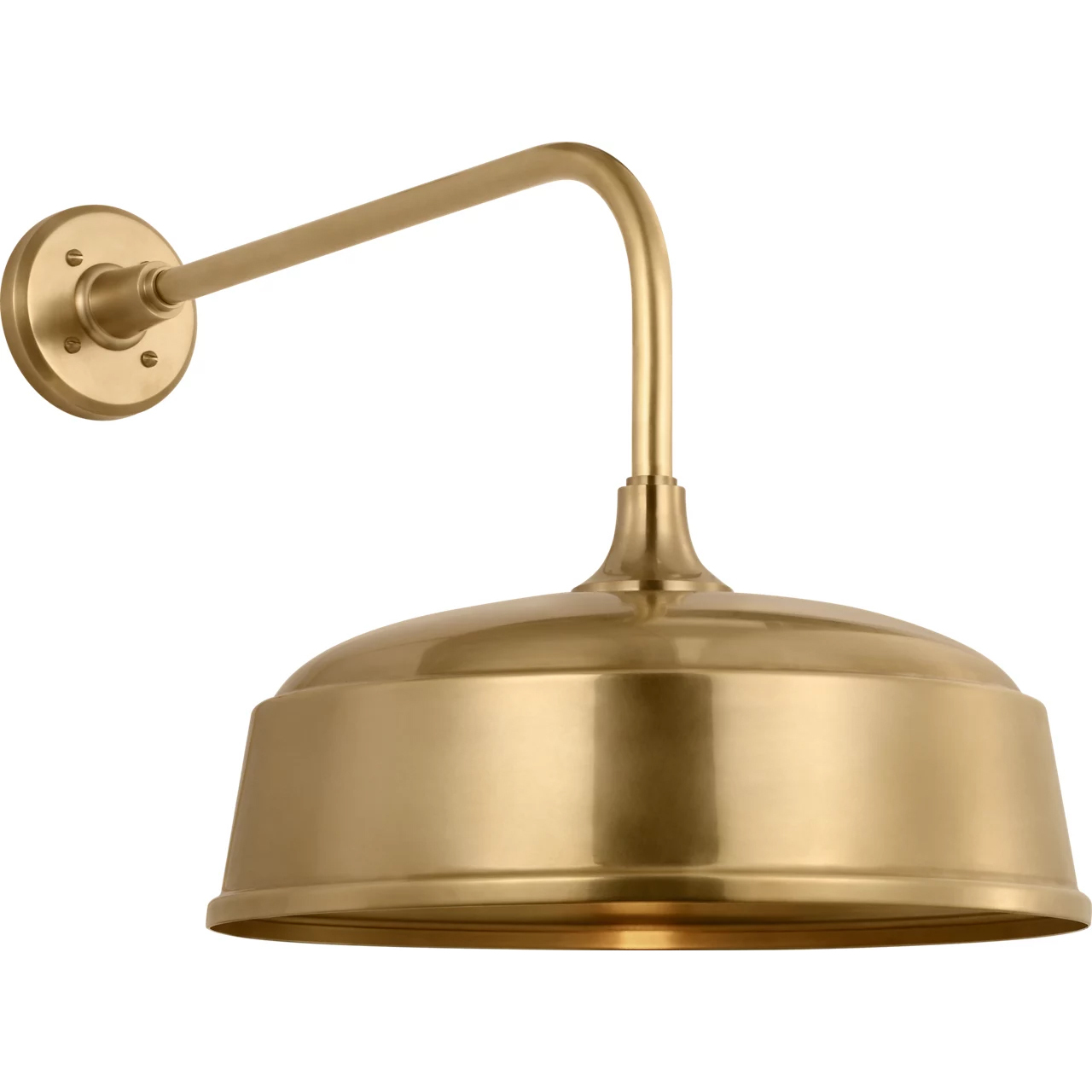 Thomas O'Brien Academy Barn Light LED 17 inch Hand-Rubbed Antique Brass Rex Barn Light in 16" Hand-Rubbed Antique Brass Rockhouse Shade