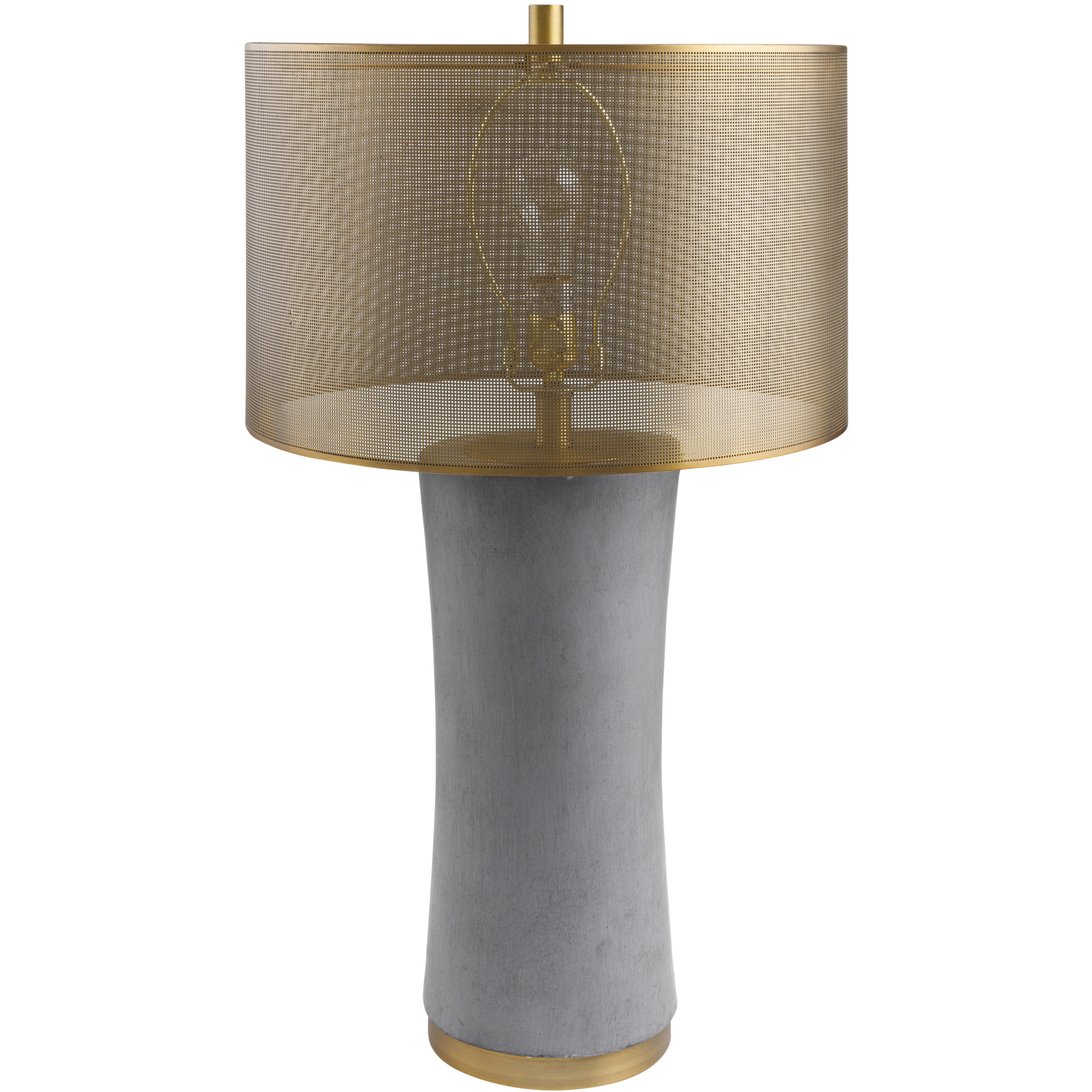 Cosmiq 29.5 inch 100 watt Gray Accent Table Lamp Portable Light
