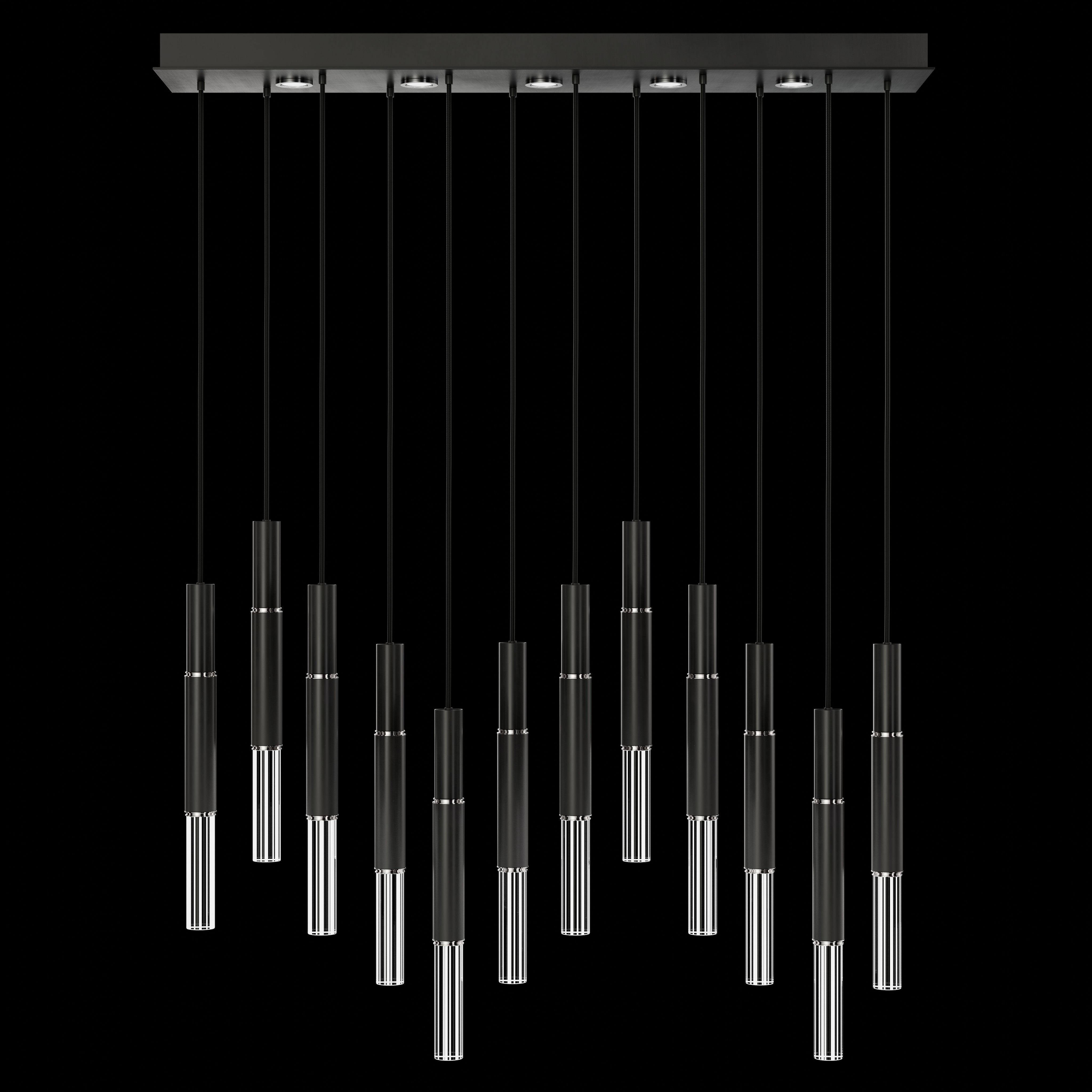 Antonia 17 Light 61 inch Black Pendant Ceiling Light