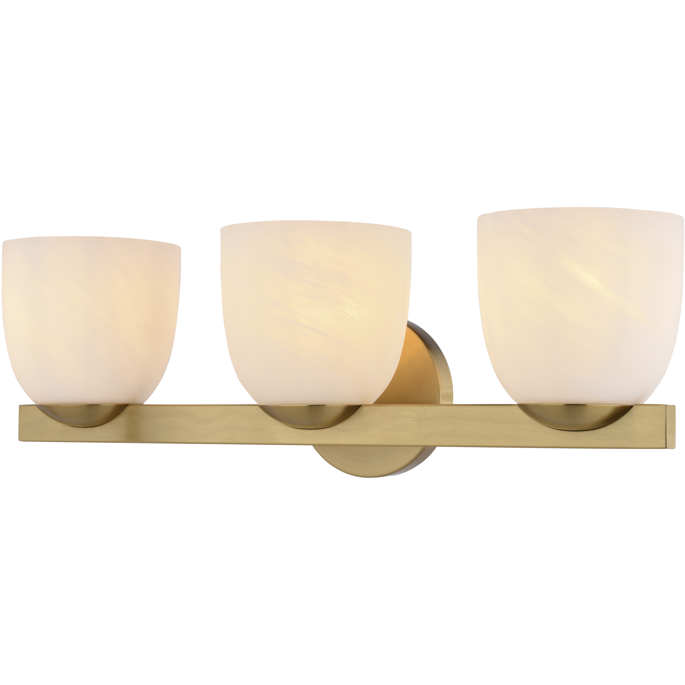 Bosworth 3 Light 22 inch Muted Brass Bathroom Light Wall Light