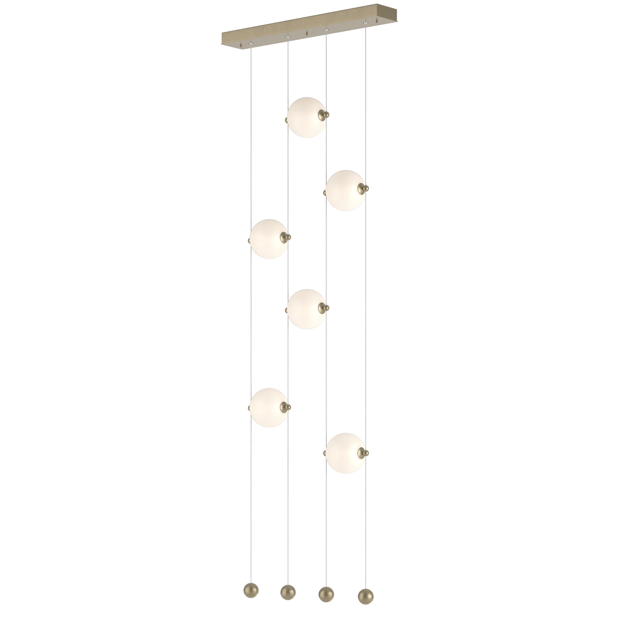 Abacus LED 22.3 inch Soft Gold Ceiling-to-Floor Pendant Ceiling Light in Opal
