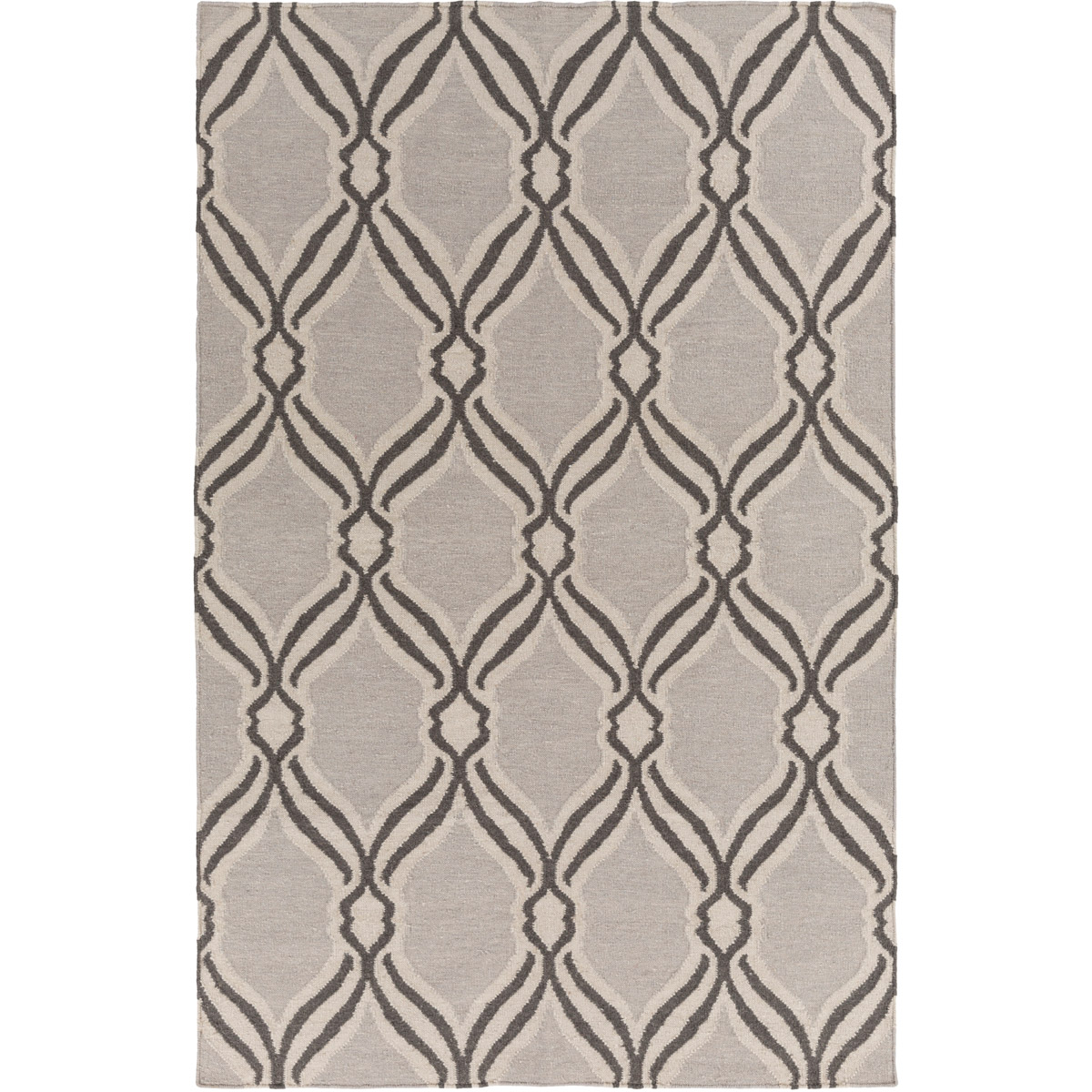 Rivington 36 X 24 inch Gray and Gray Area Rug, Wool and Cotton