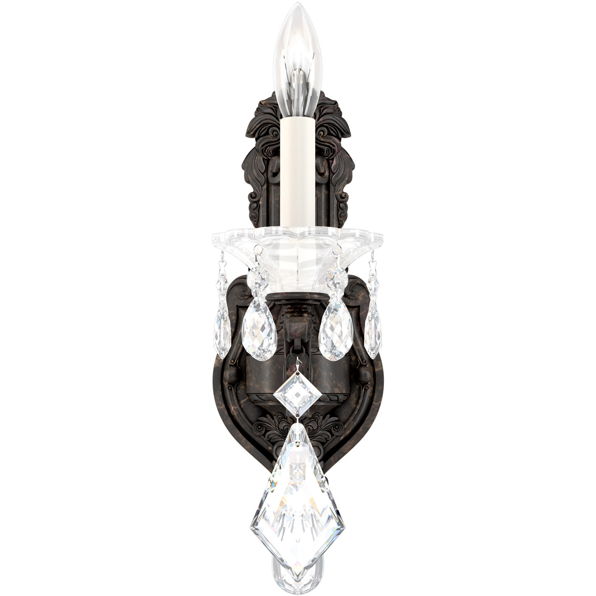 La Scala 1 Light 8 inch Florentine Bronze Wall Sconce Wall Light in Florentine Bronze Cast