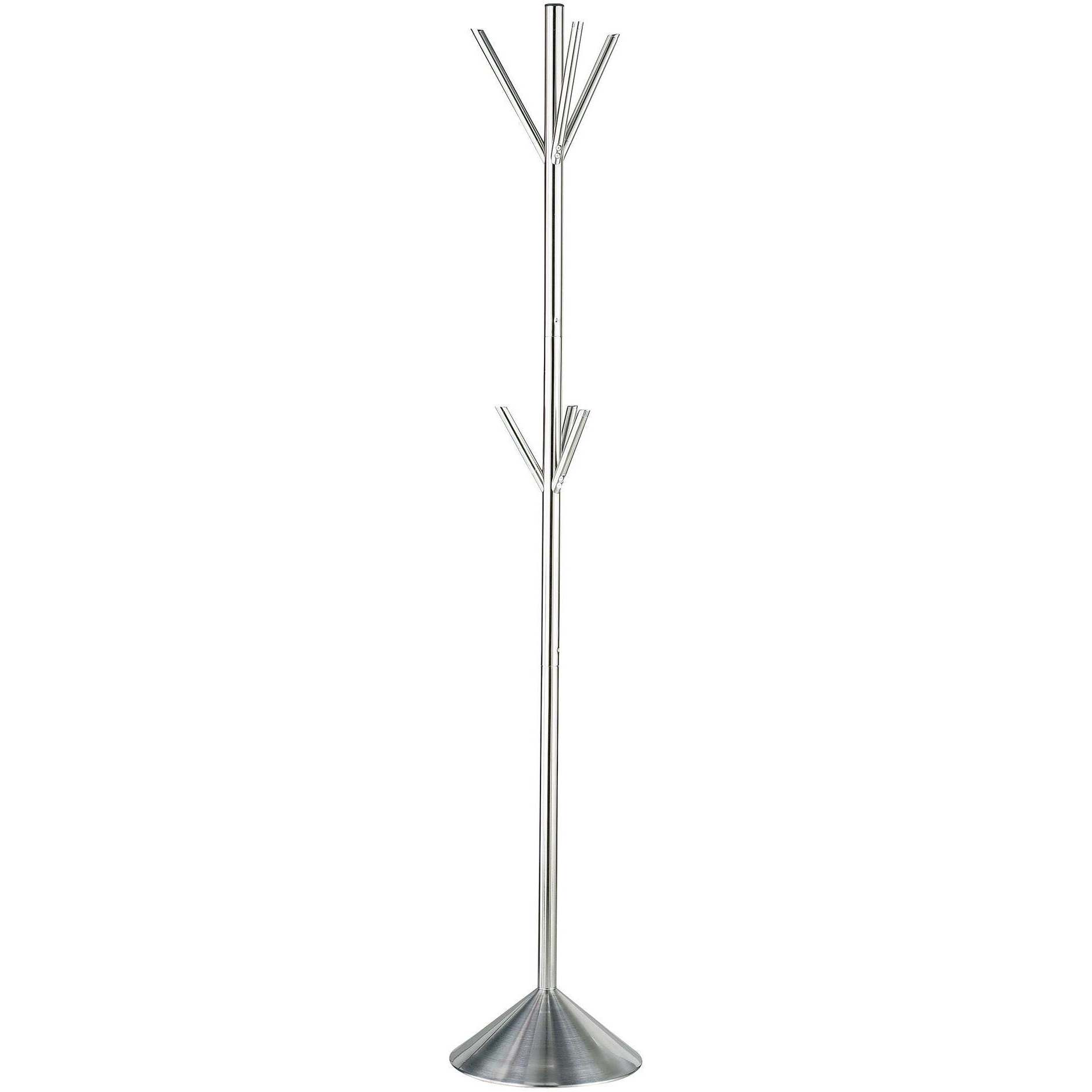 Pegs 68 inch Satin Steel Coat Rack