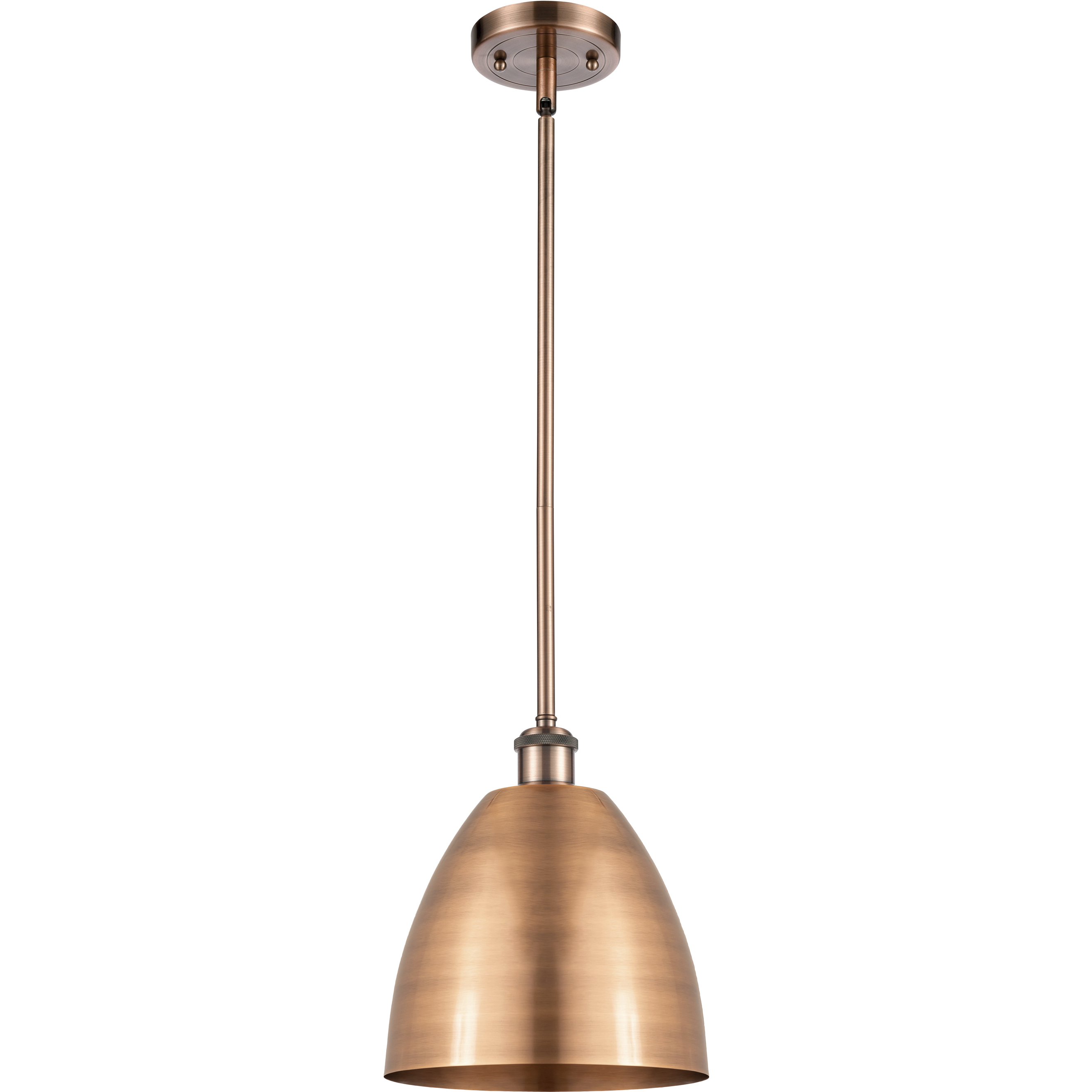 Ballston Dome 1 Light 9 inch Antique Copper Pendant Ceiling Light