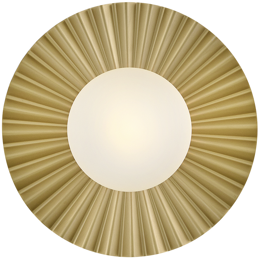 Stevie 1 Light 9.75 inch Lacquered Brass Flush Mount Ceiling Light, Small