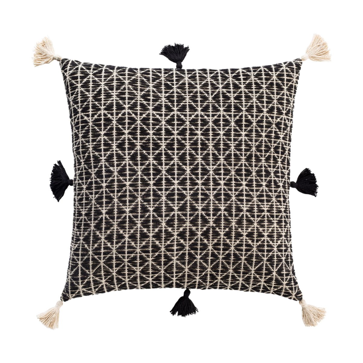 Justine 20 X 20 inch Beige/Black Pillow Kit, Square