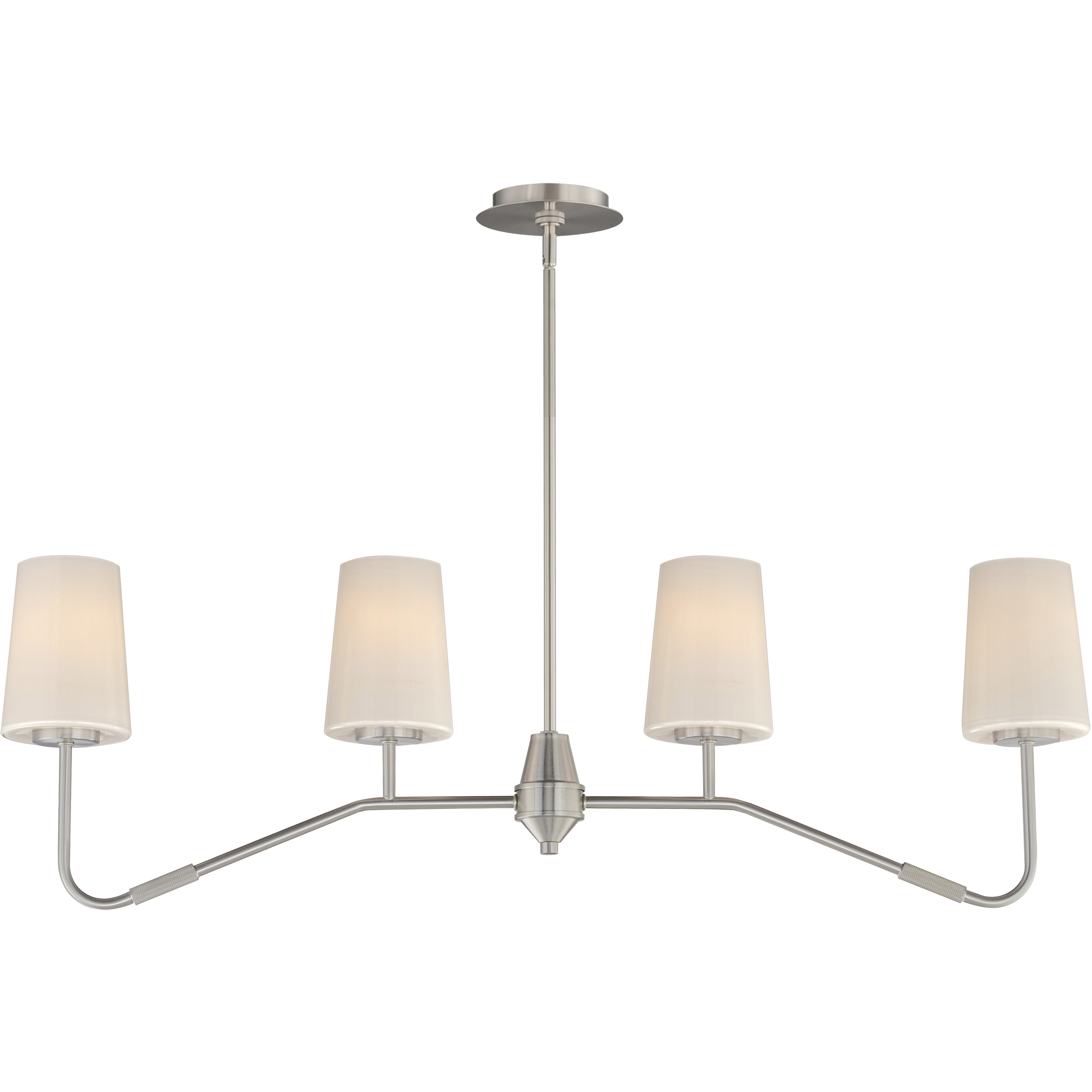 Durham 4 Light 38.5 inch Satin Nickel Linear Pendant Ceiling Light