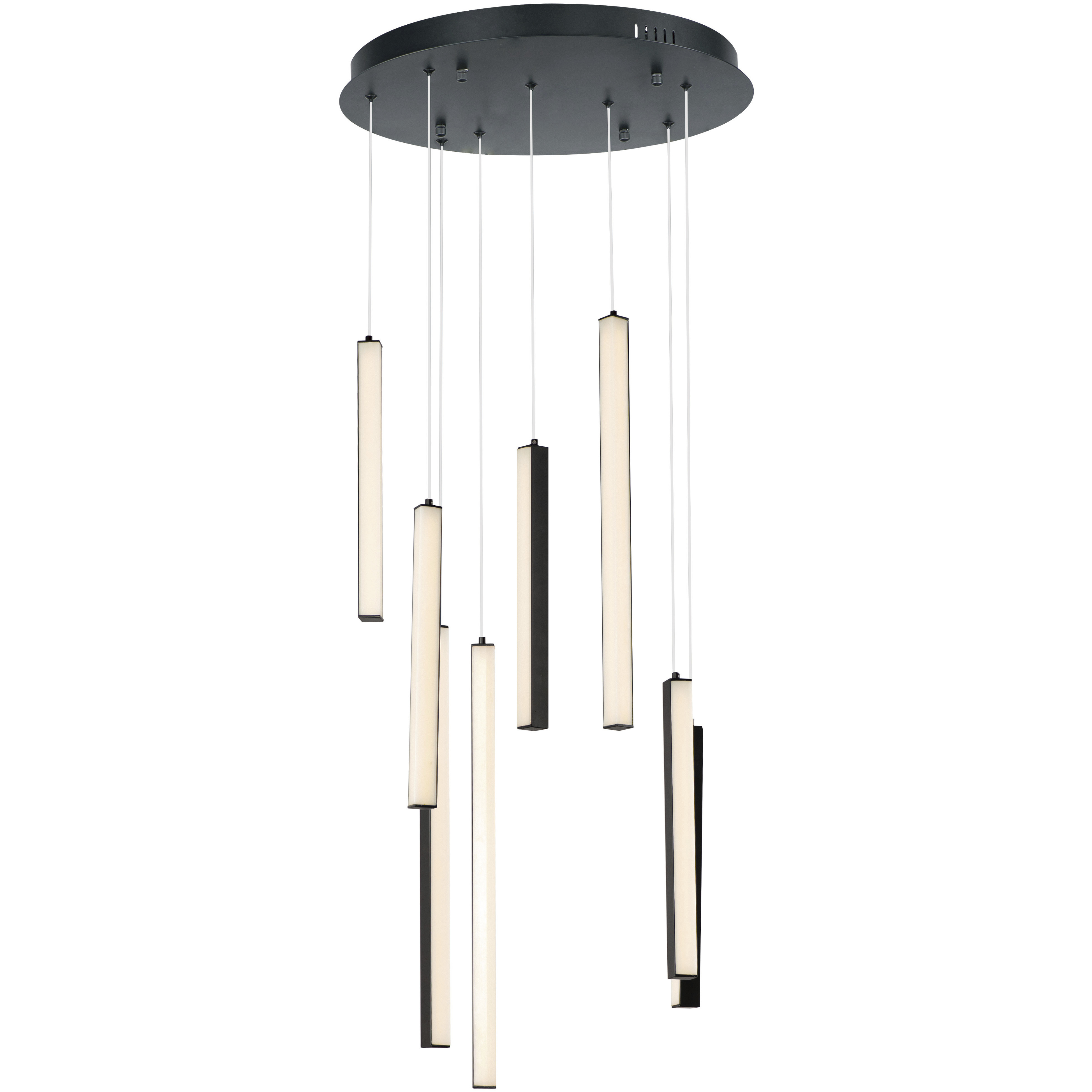 Hover LED 18 inch Black Multi-Light Pendant Ceiling Light