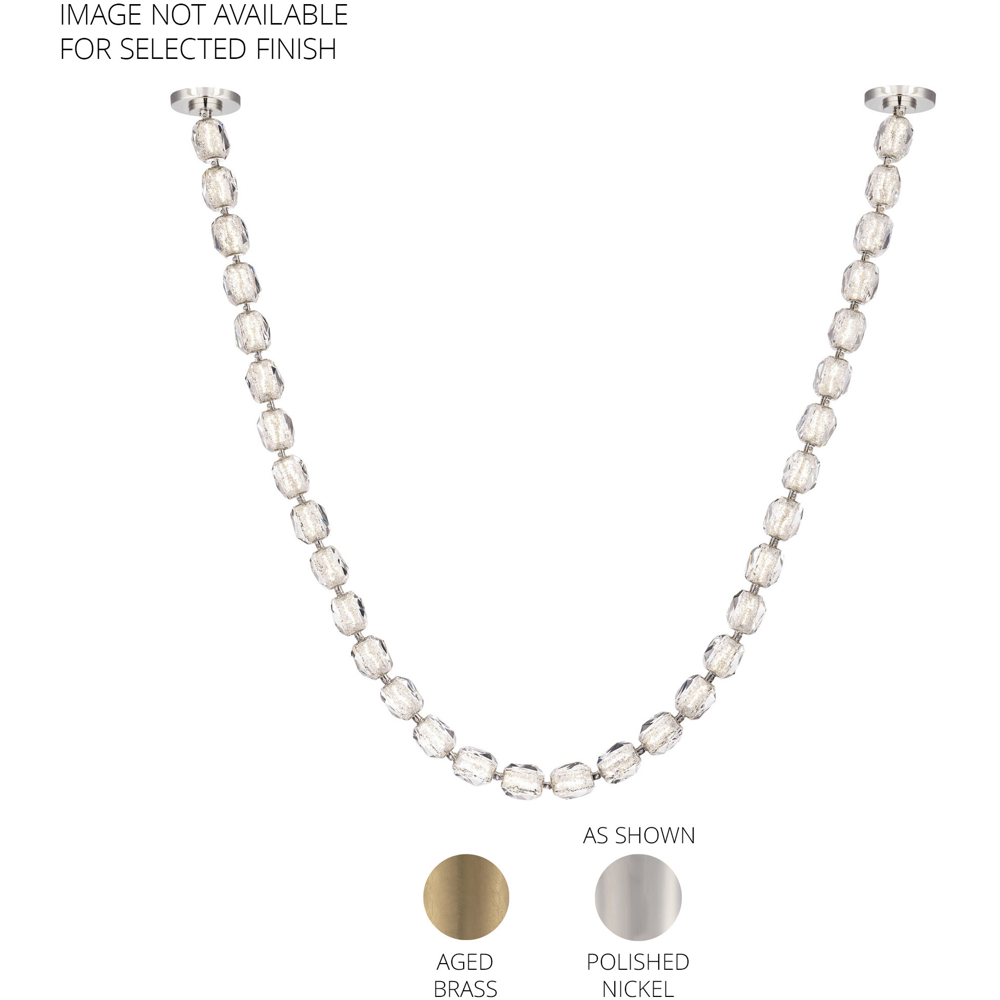 Forever Seduction LED 120.1 inch Aged Brass Modular Pendant Ceiling Light, Remote Driver