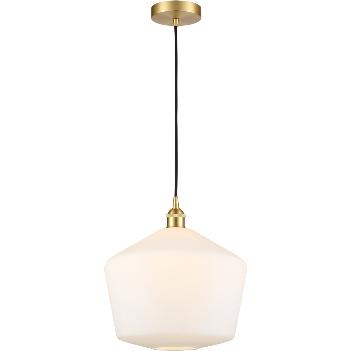Edison Cindyrella 1 Light 12 inch Satin Gold Mini Pendant Ceiling Light