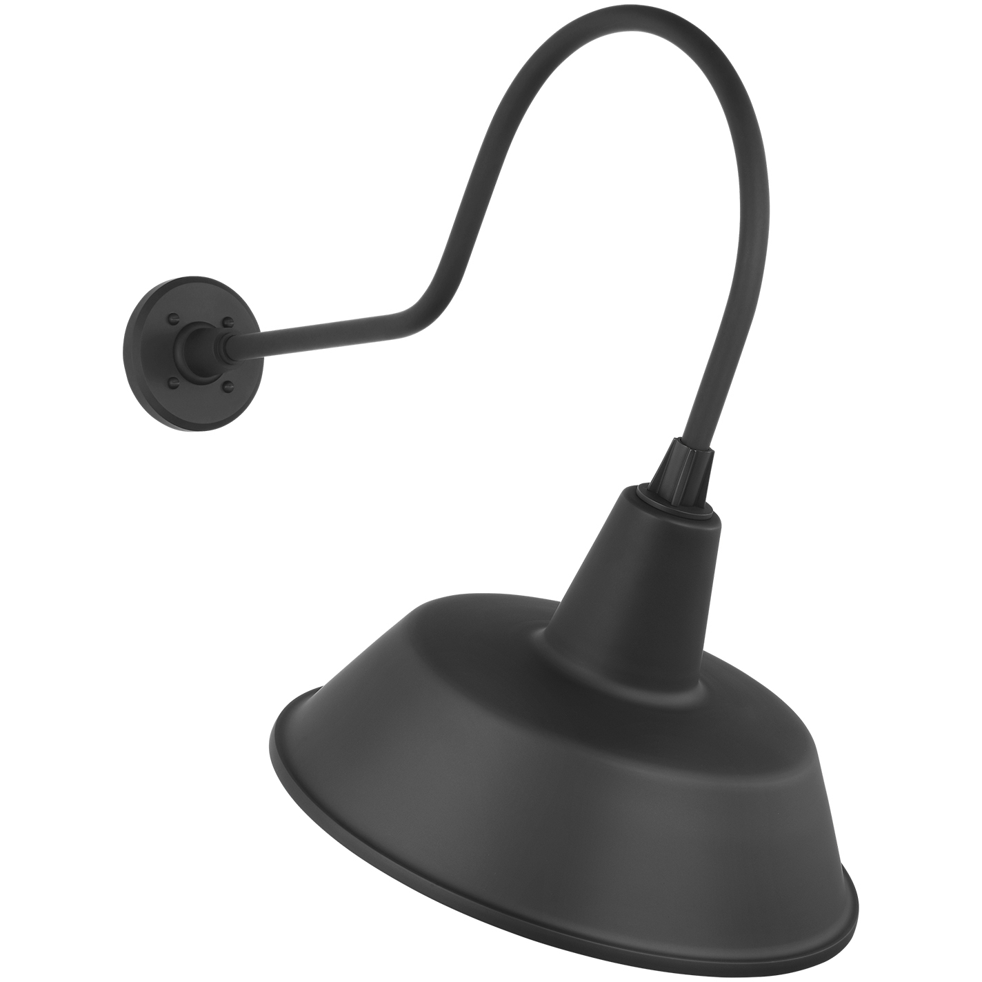 Thomas O'Brien Academy Barn Light LED 25 inch Matte Black Angled Flynn Barn Light in 16" Matte Black Bowers Shade