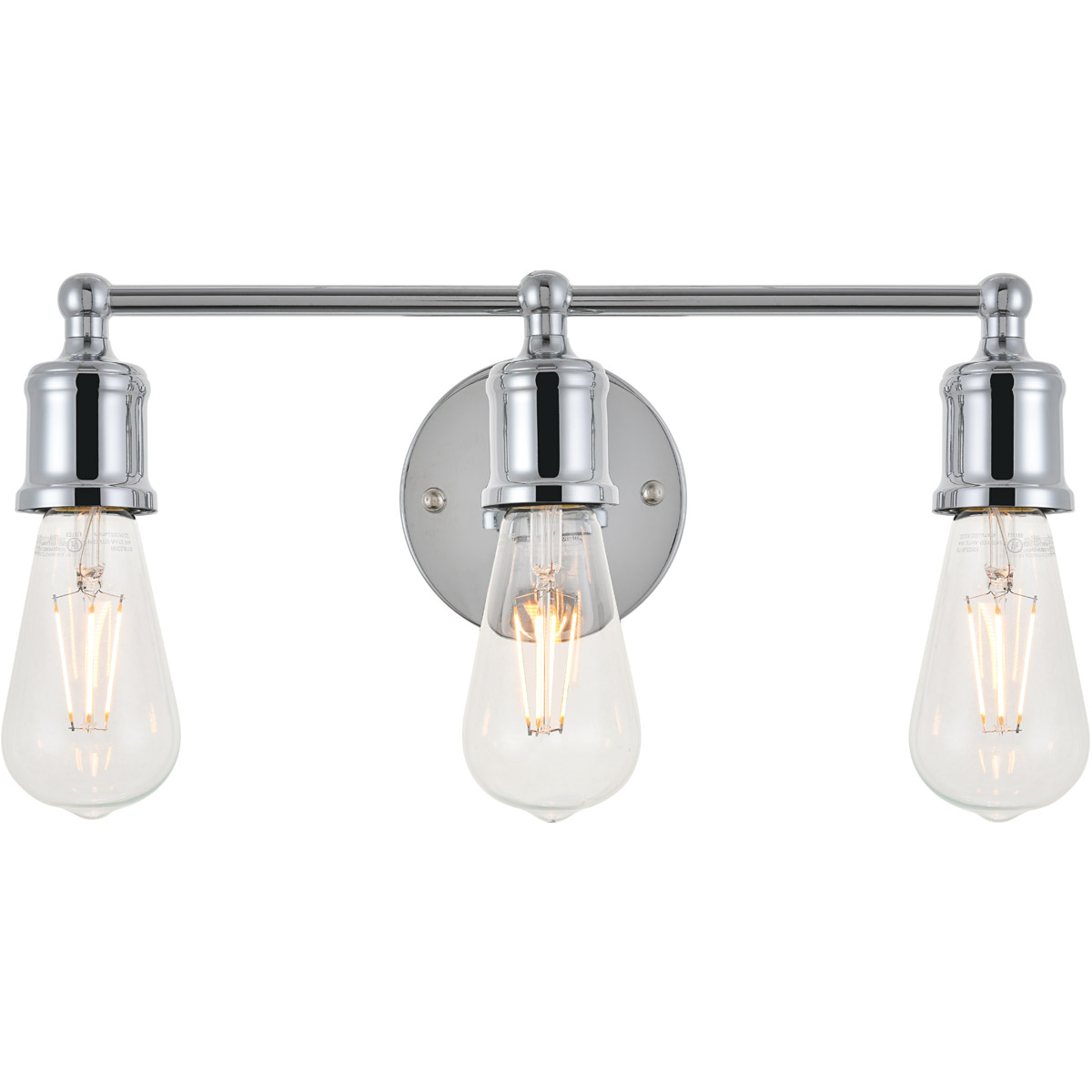 Serif 3 Light 15.4 inch Chrome Wall Sconce Wall Light