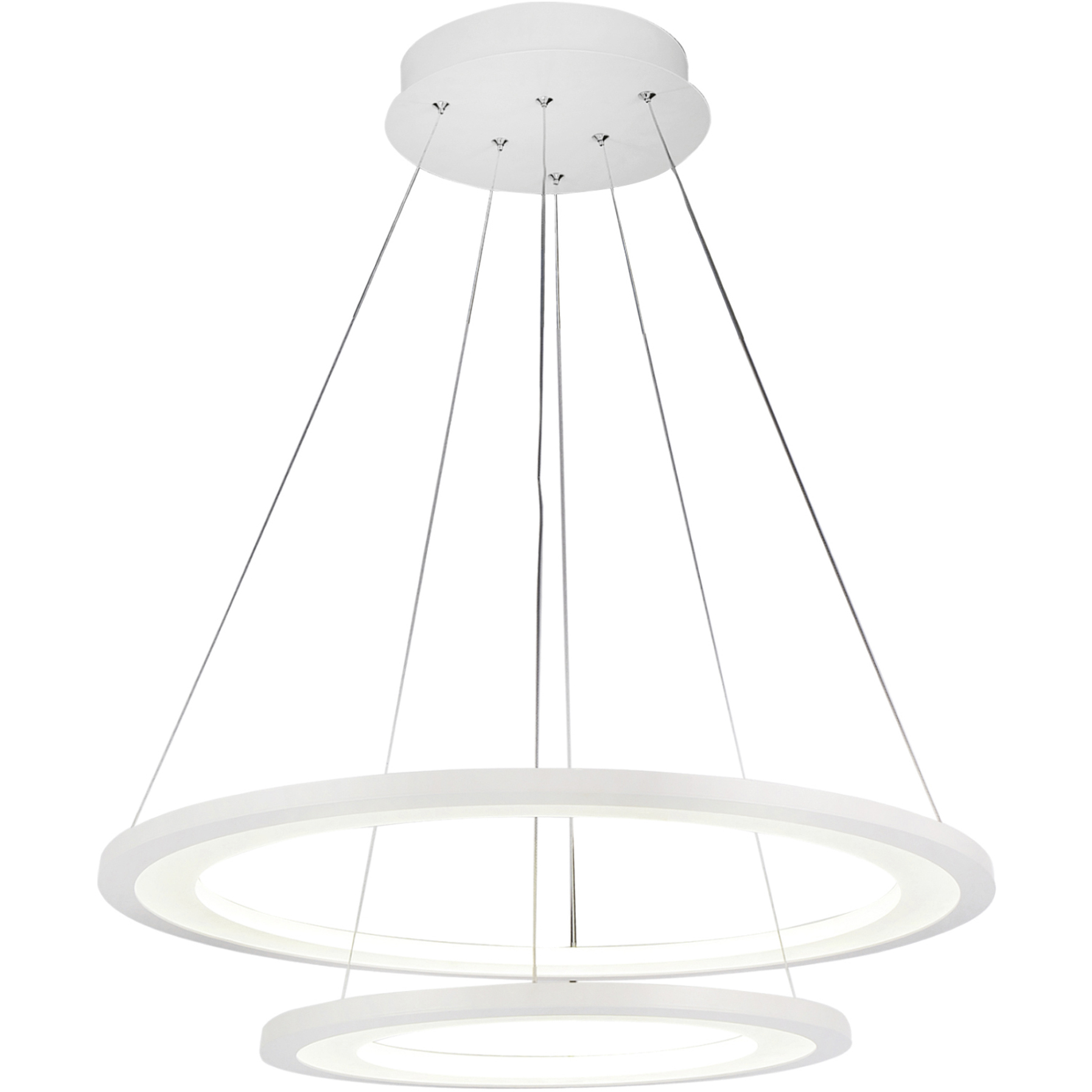 Alloha LED 20 inch White Chandelier Ceiling Light