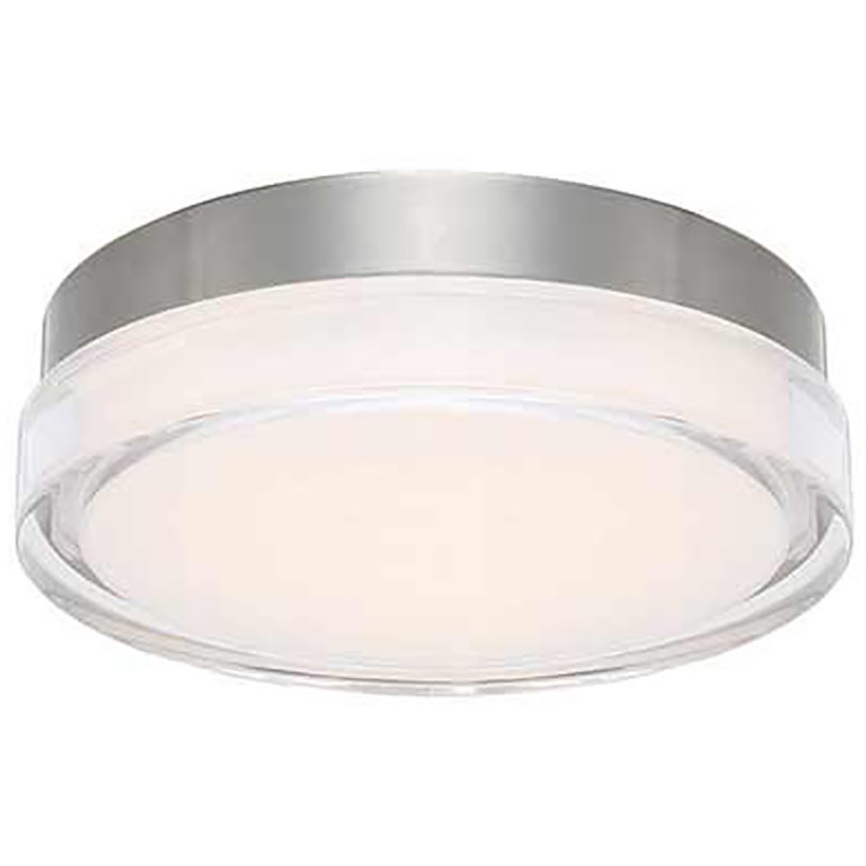 Dot LED 6.25 inch Stainless Steel Flush Mount Ceiling Light in 3000K, dweLED
