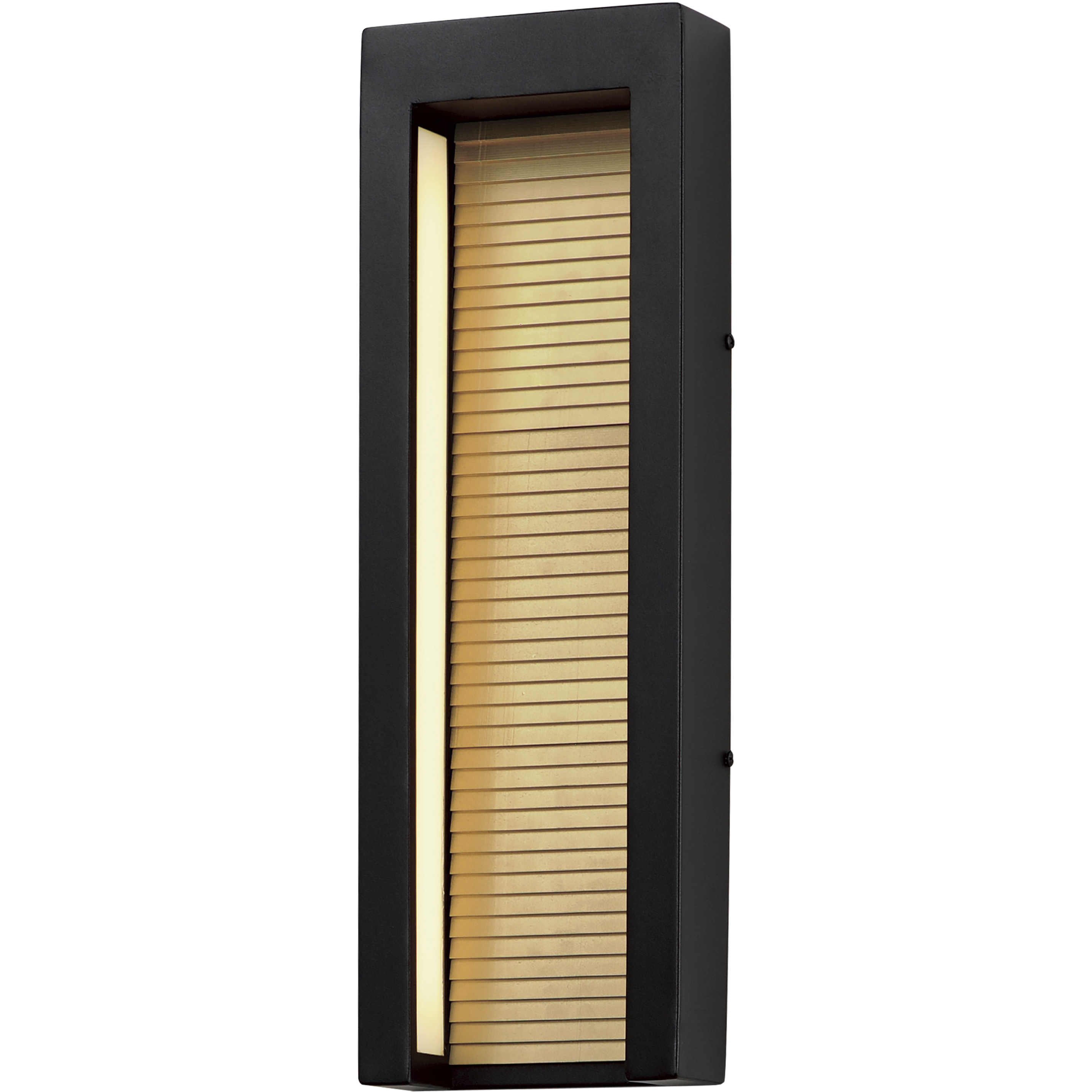 ET2 E30106BKGLD Alcove LED 20 inch Black and Gold Outdoor Wall Sconce