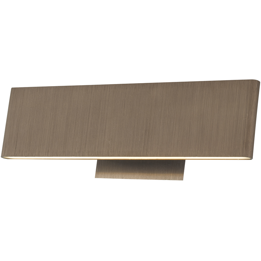 Slim LED 12 inch Brushed Bronze Bath Vanity Light Wall Light