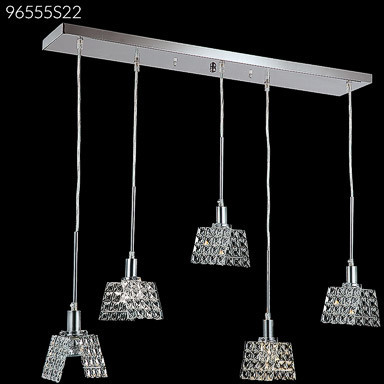Butterfly 5 Light 6 inch Silver Chandelier Ceiling Light