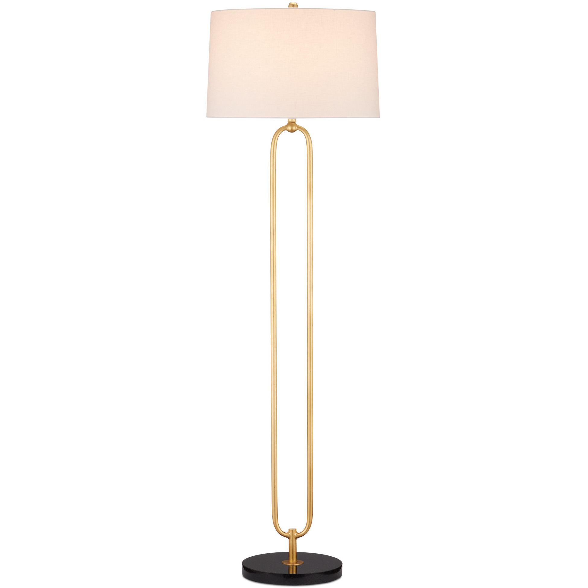 Glossary 66.5 inch 150 watt Contemporary Gold Leaf and Black Floor Lamp Portable Light