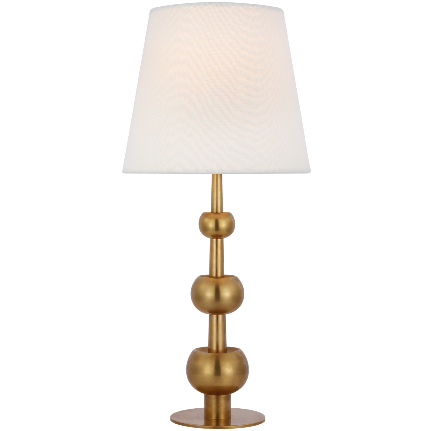 Paloma Contreras Comtesse 29 inch 15 watt Hand-Rubbed Antique Brass Triple Table Lamp Portable Light, Medium
