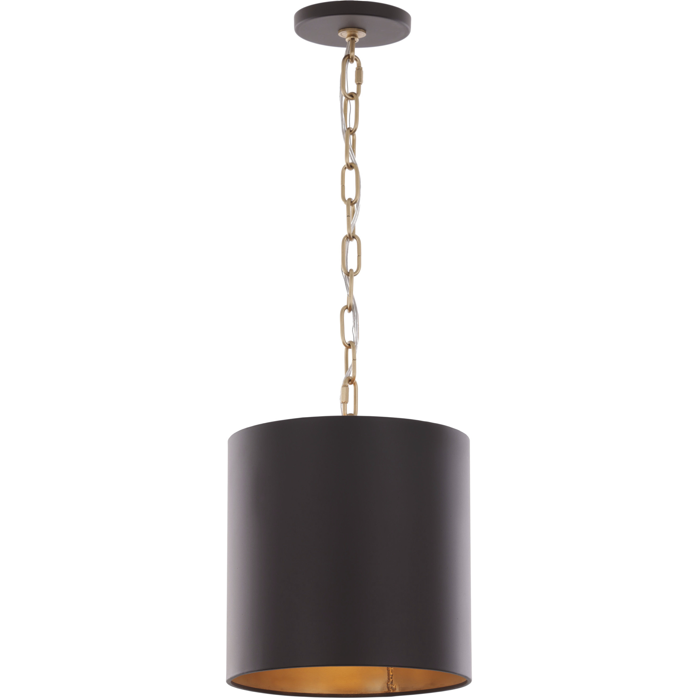 Cannery 1 Light 10 inch Dark Bronze and French Gold Mini Pendant Ceiling Light