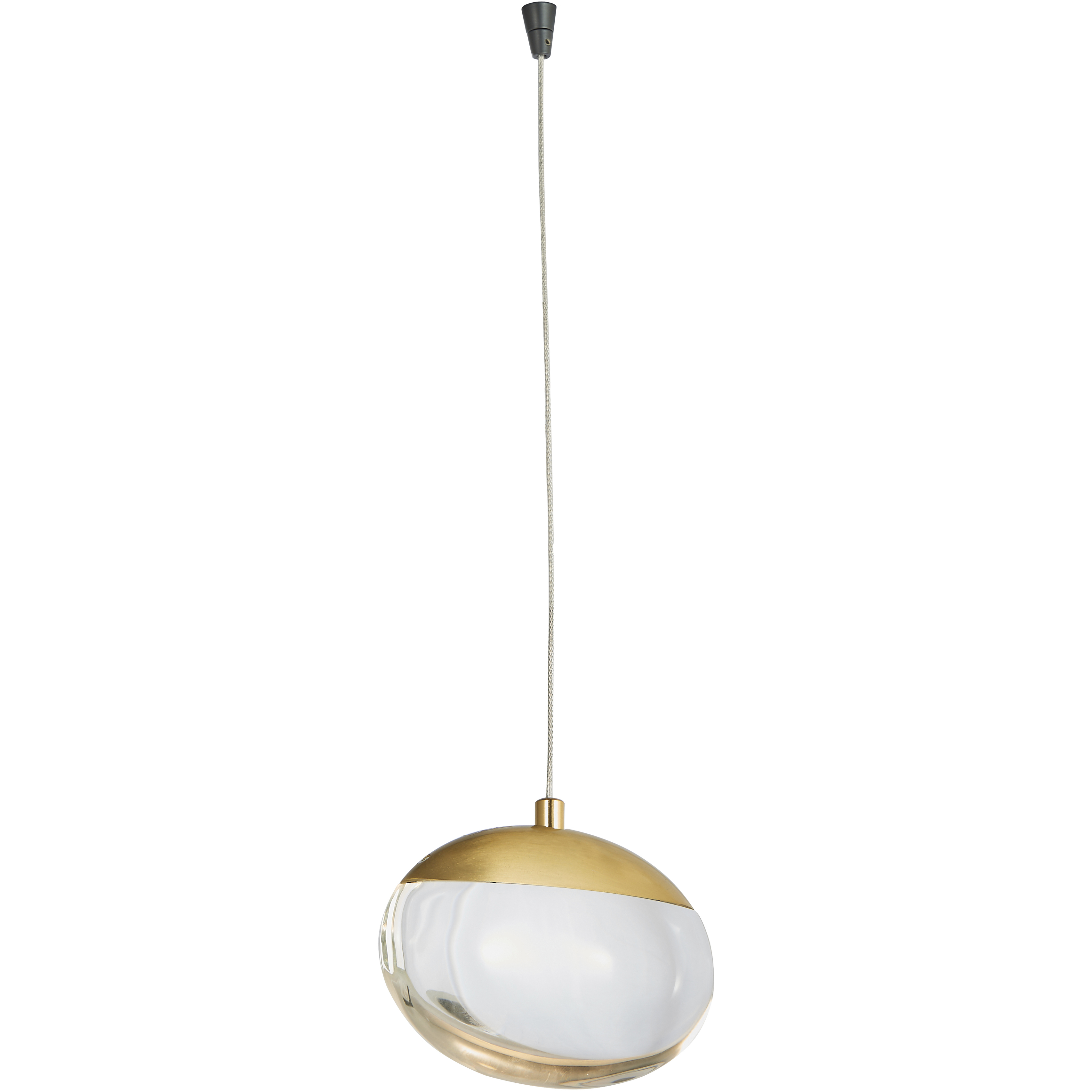 Athena LED 2.4 inch Matte Black and Brushed Brass Pendant Ceiling Light