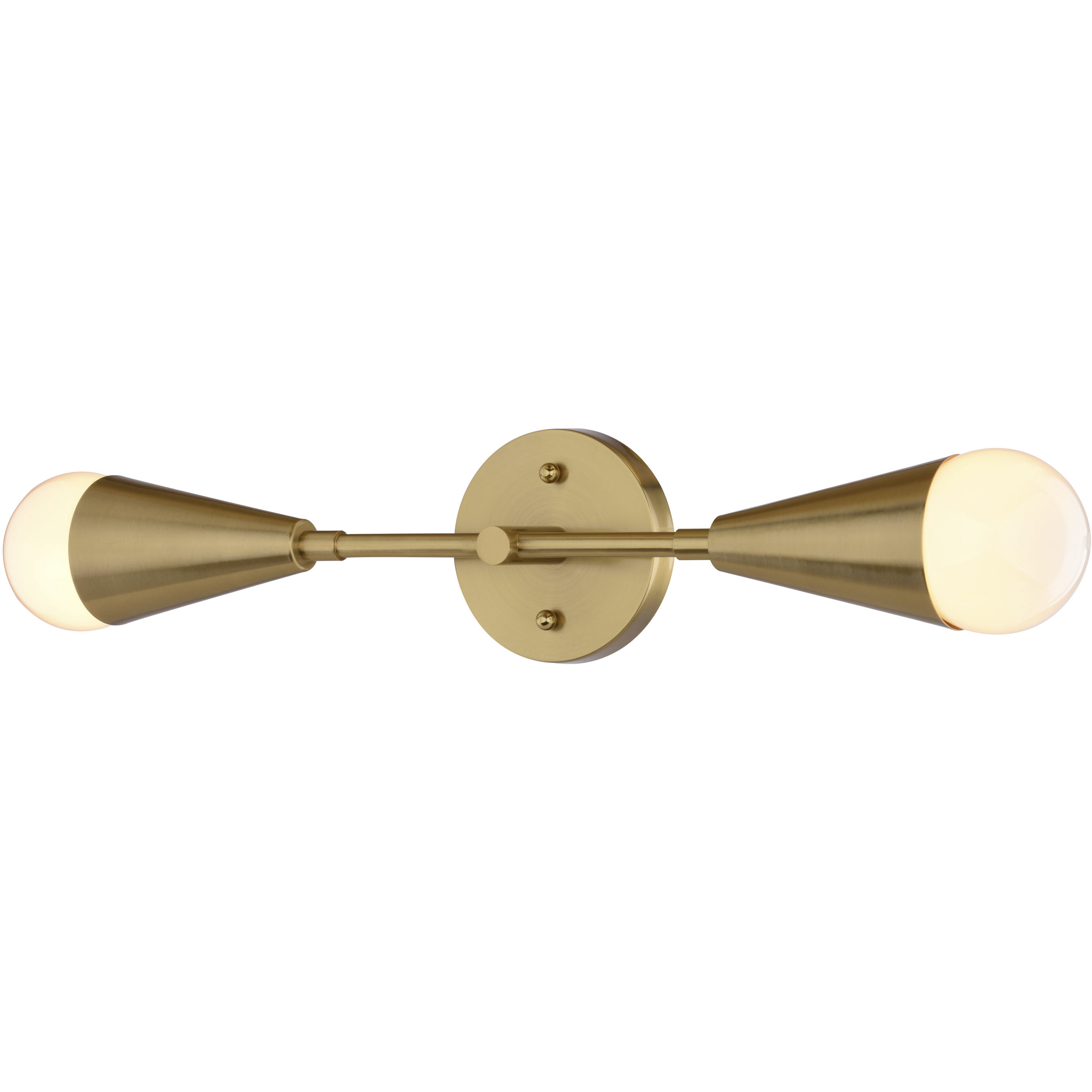 Zurich 2 Light 18 inch Muted Brass ADA Wall Light