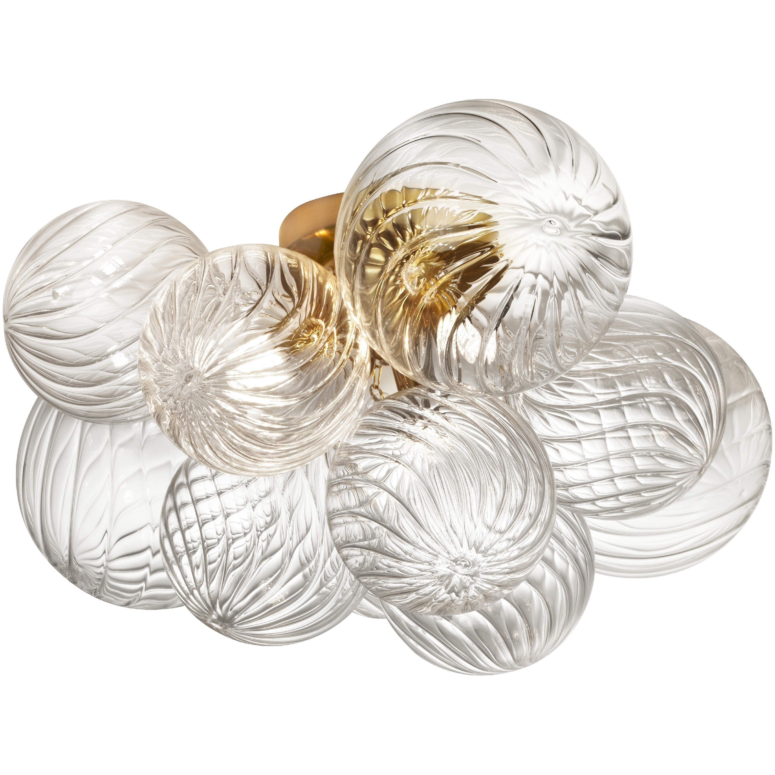 Charlize 3 Light 14.5 inch Aged Brass Flush Mount Ceiling Light