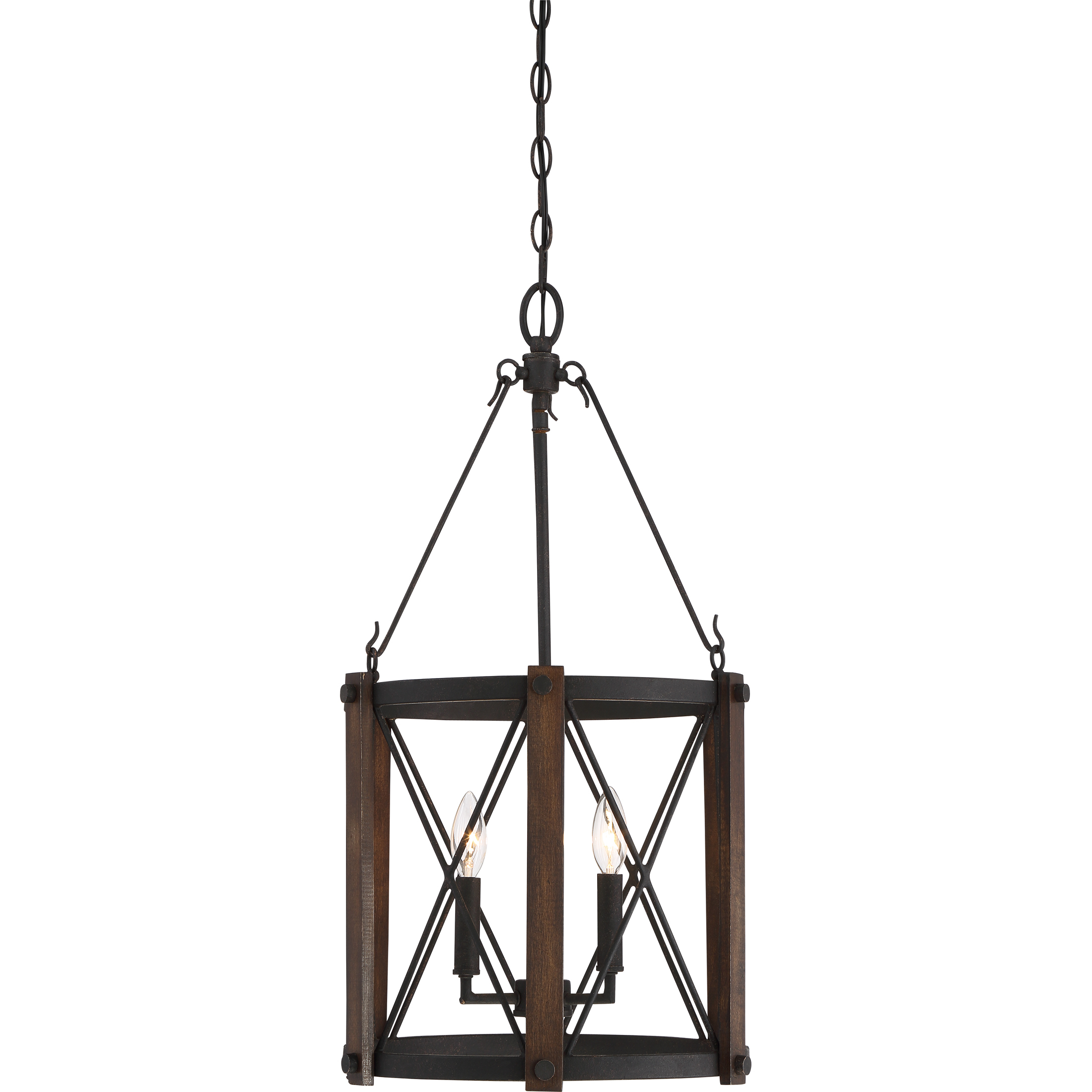 Baron 3 Light 15.3 inch Marcado Black Foyer Piece Ceiling Light