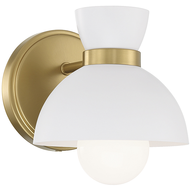 Stella 1 Light 7 inch Natural Brass Wall Sconce Wall Light