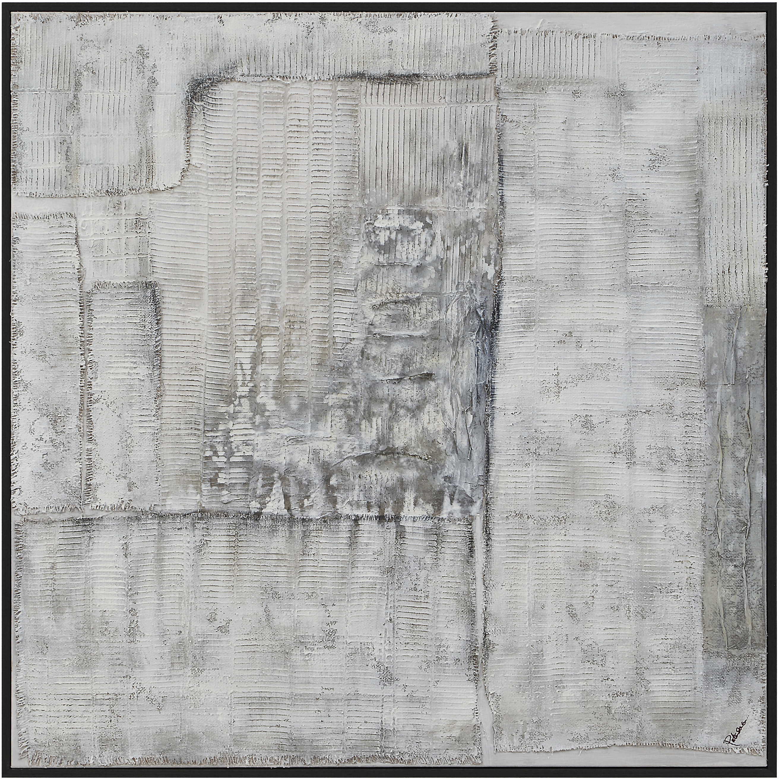 Zariah Multicolor and Charcoal Canvas Art