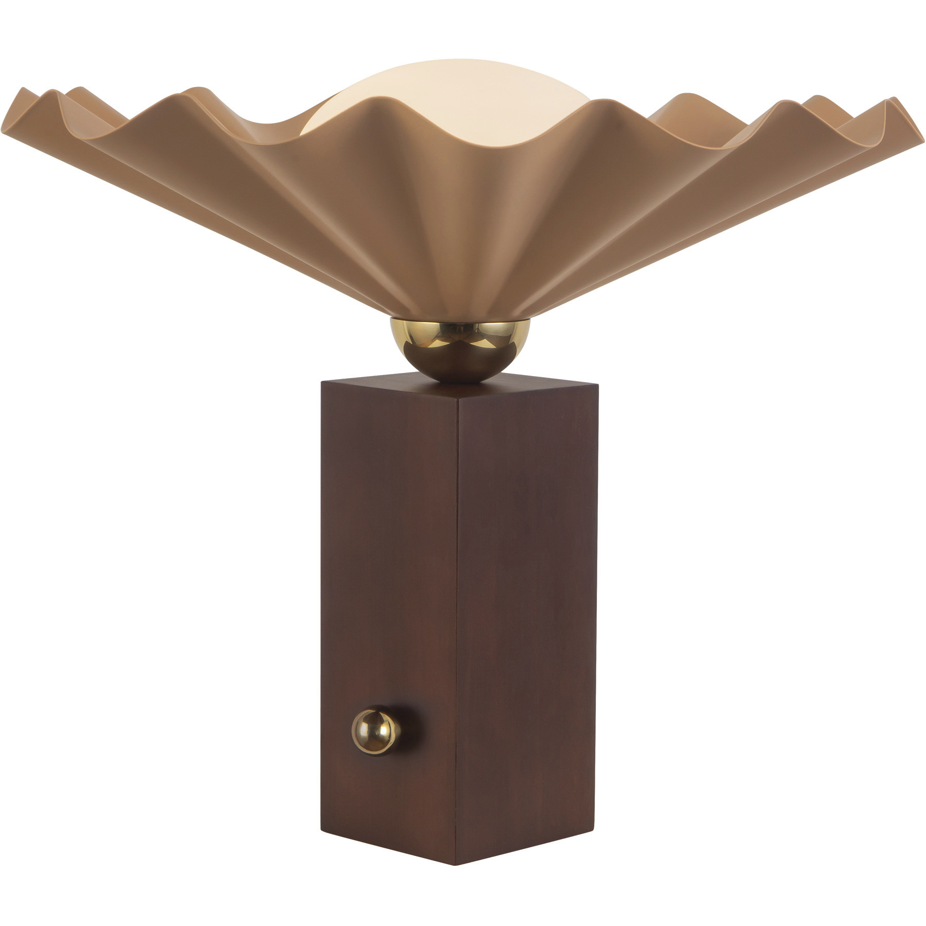 Furrow 13.5 inch 60 watt Peach Table Lamp Portable Light