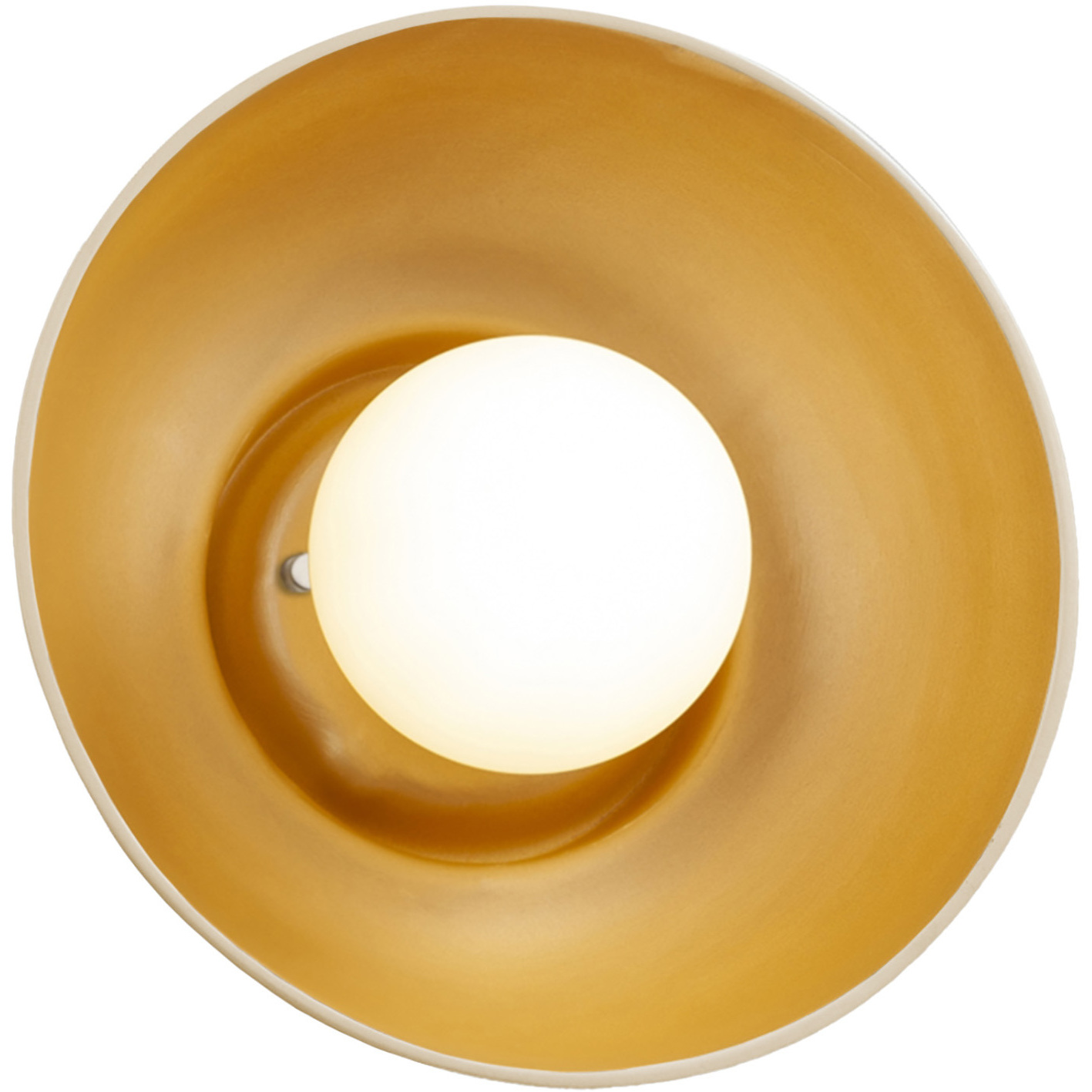 Ambiance Collection 1 Light 10 inch Matte White with Champagne Gold internal finish Wall Sconce Wall Light in Matte White with Champagne Gold interior, Form+Finish+Function