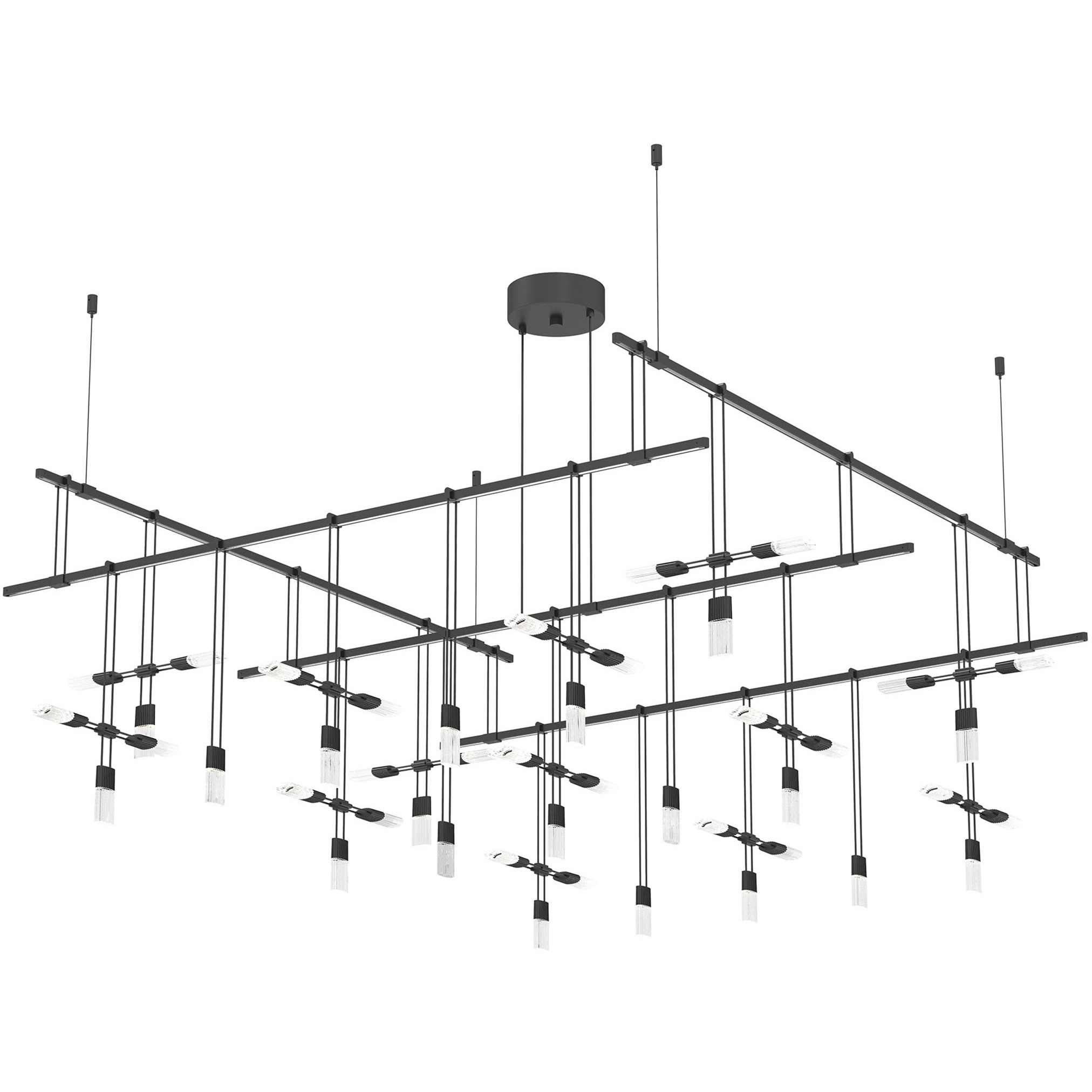 Suspenders LED 58 inch Satin Black Pendant Ceiling Light