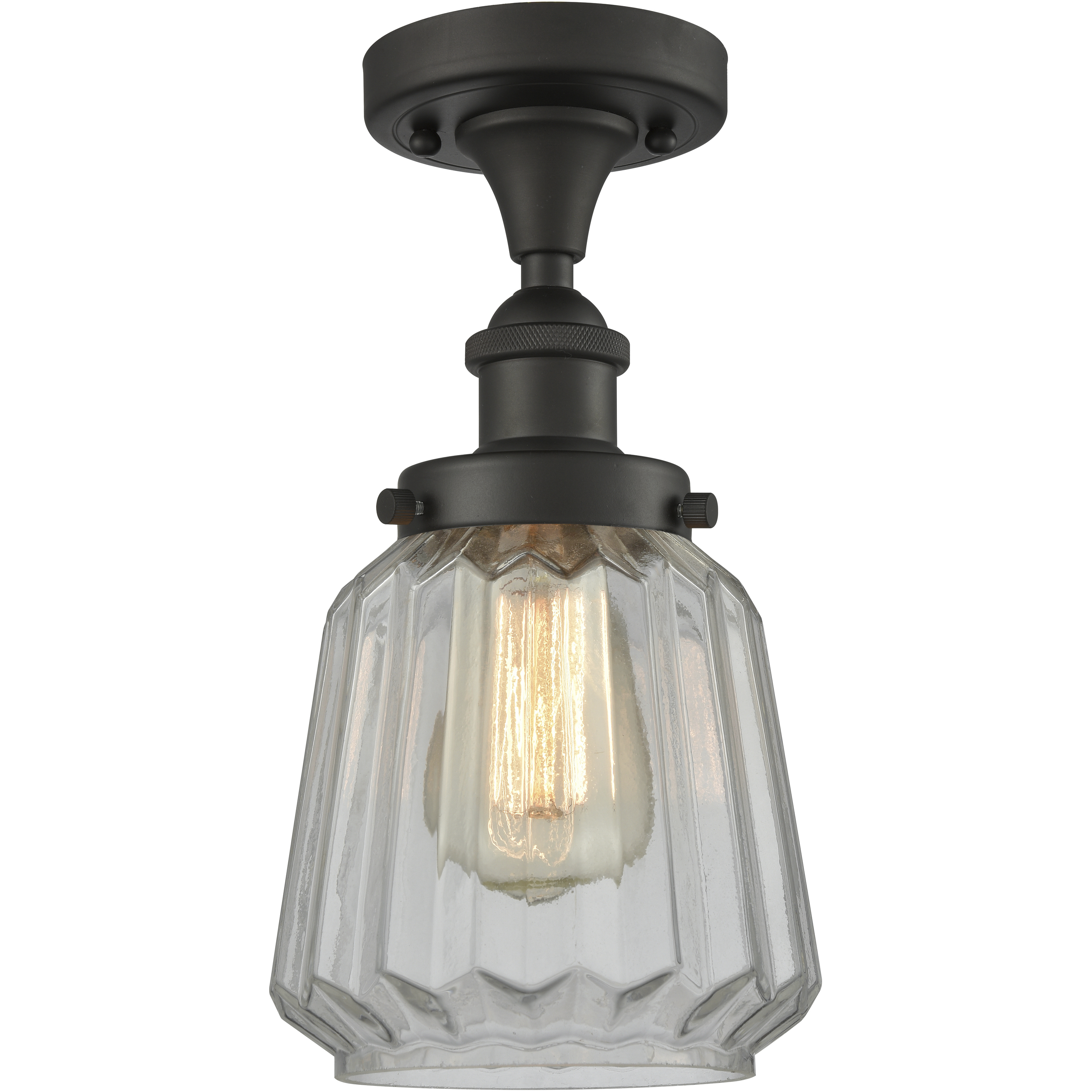 Chatham 1 Light 6.5 inch Oil Rubbed Bronze Semi-Flush Mount Ceiling Light