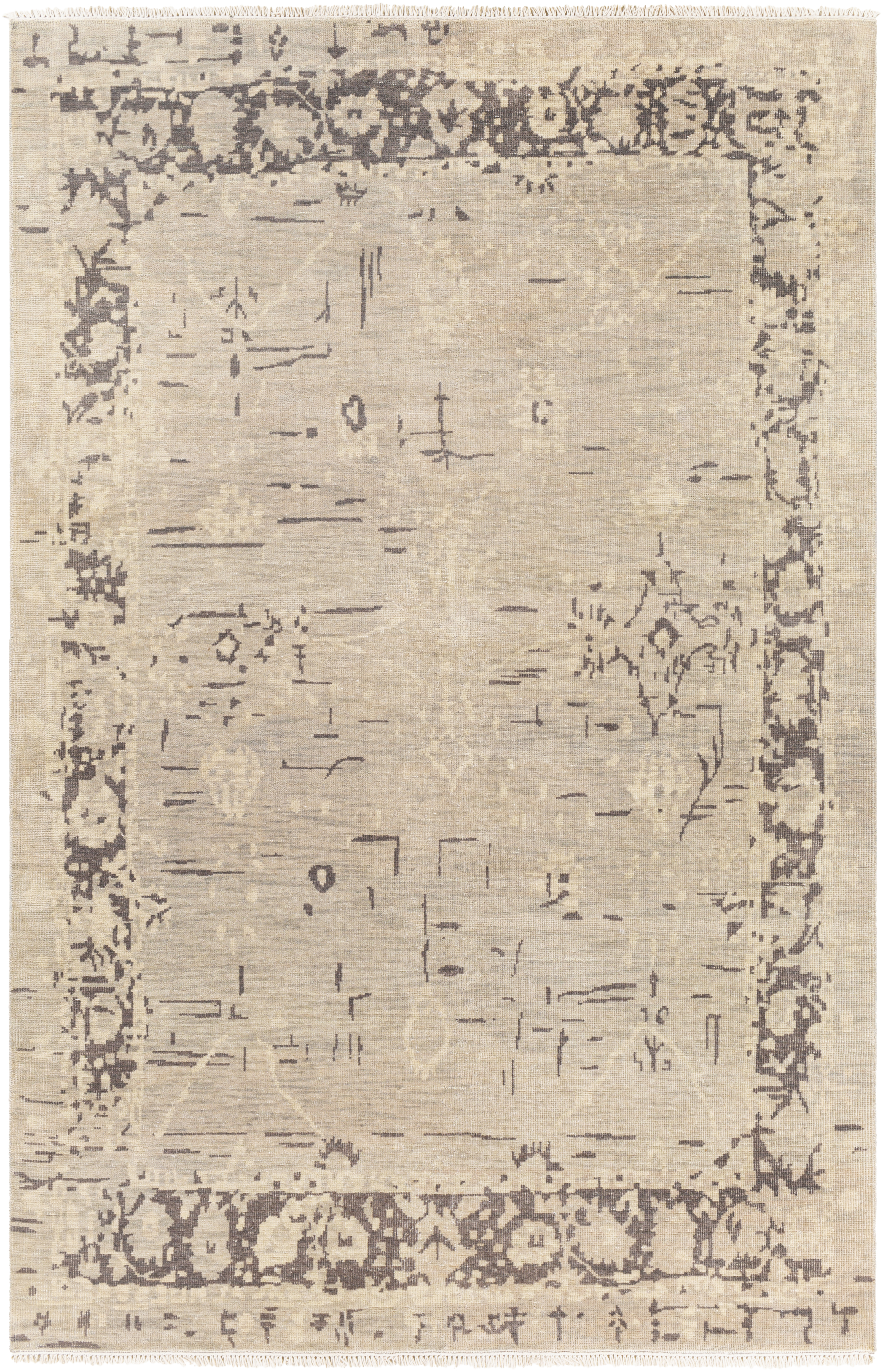 Festival 108 X 72 inch Medium Gray Rug in 6 X 9, Rectangle