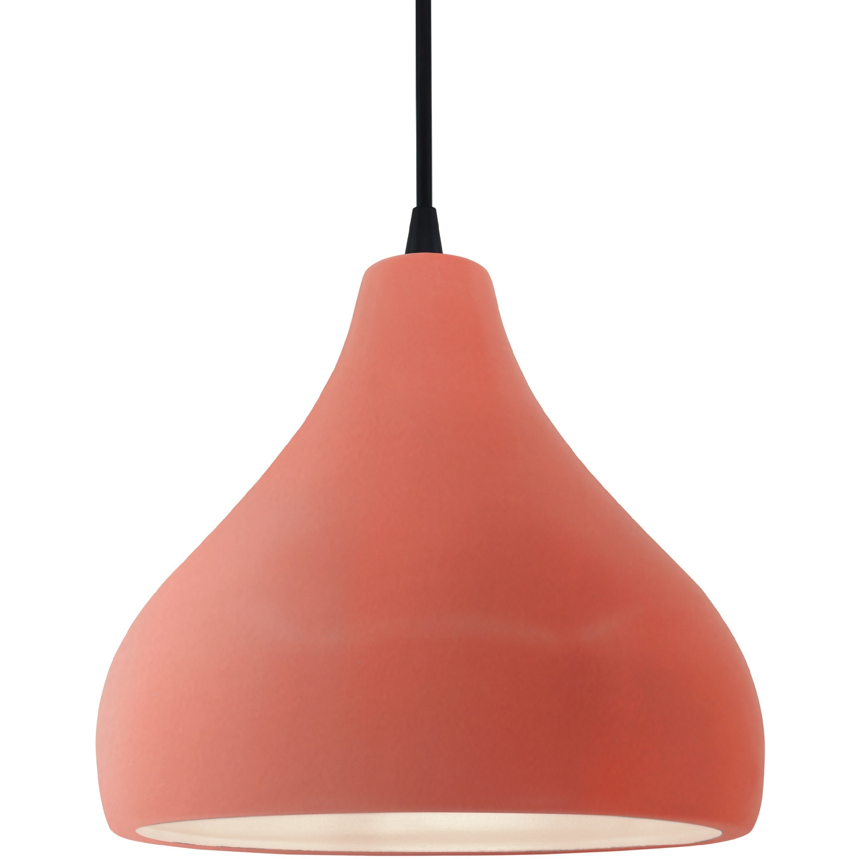 Radiance 1 Light 11.5 inch Gloss Blush and Matte Black Pendant Ceiling Light