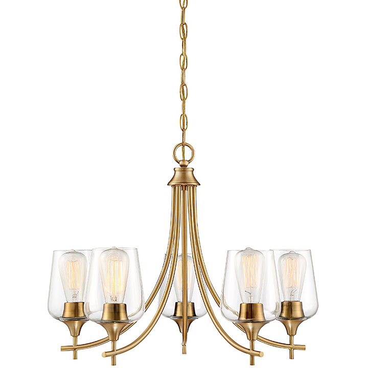 Gold 5 light chandelier online