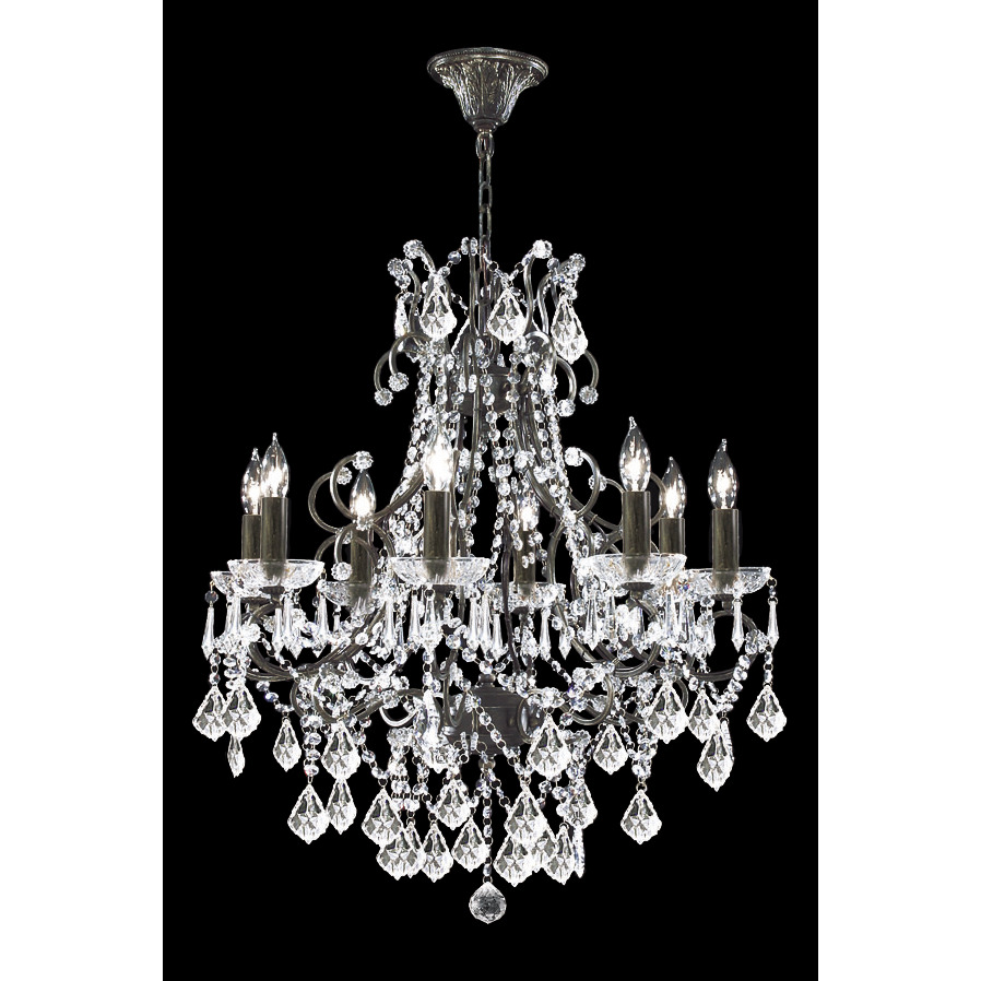 Charleston 8 Light 31 inch Bronze Chandelier Ceiling Light, without Veil