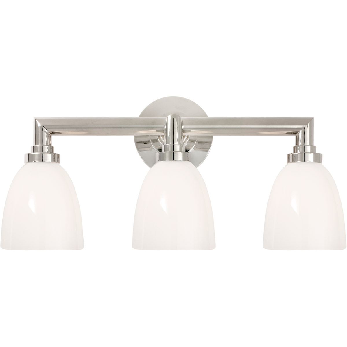 Chapman & Myers Wilton2 3 Light 21.5 inch Polished Nickel Triple Bath Light Wall Light