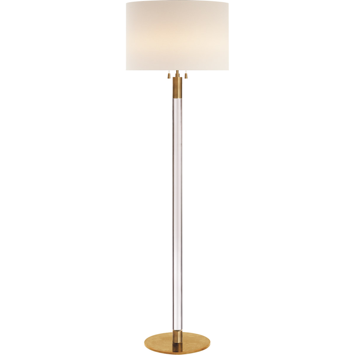 AERIN Riga 60.25 inch 60 watt Hand-Rubbed Antique Brass with Crystal Floor Lamp Portable Light