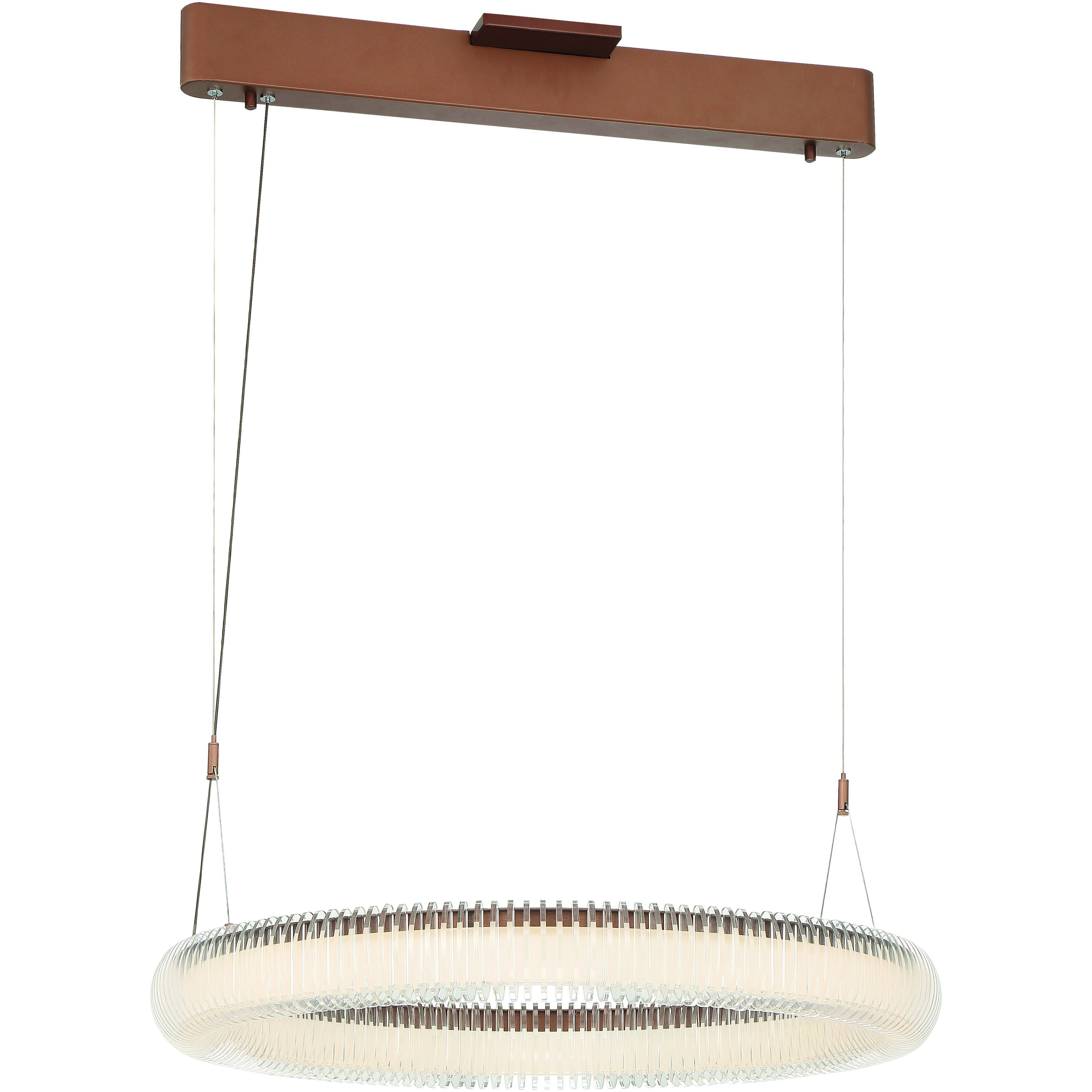 Roulette LED 25.75 inch Satin Bronze Pendant Ceiling Light