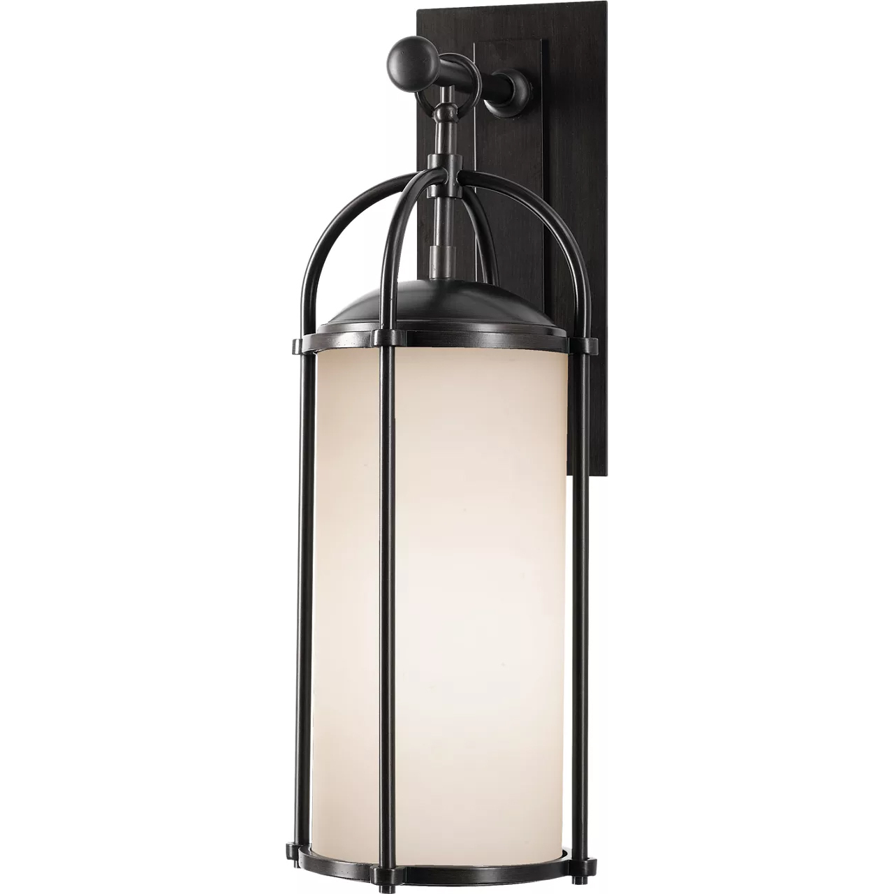 Dakota 1 Light 20.63 inch Espresso Outdoor Wall Lantern in Opal Etched Glass, Medium