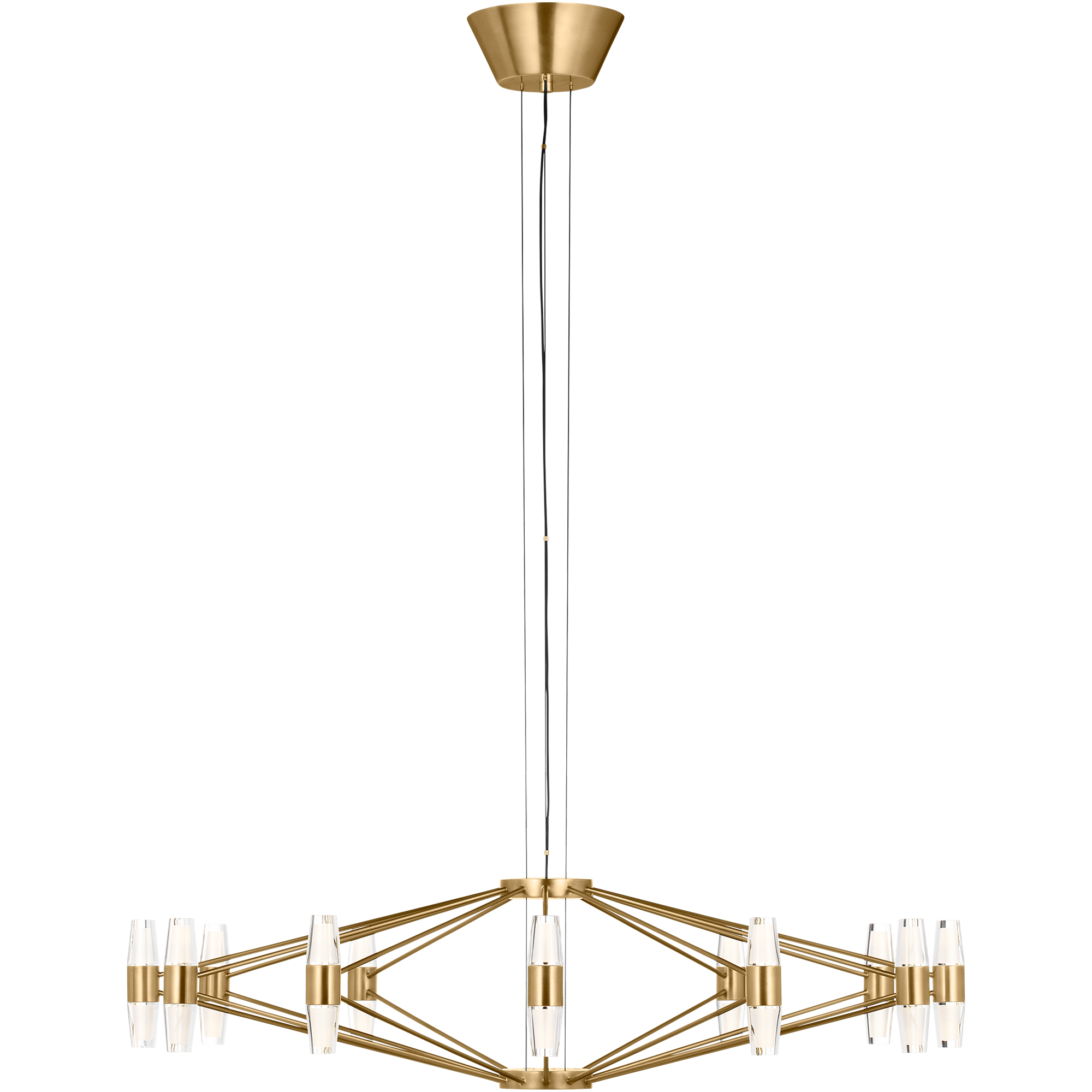 Sean Lavin Lassell 24 Light 36.3 inch Natural Brass Chandelier Ceiling Light