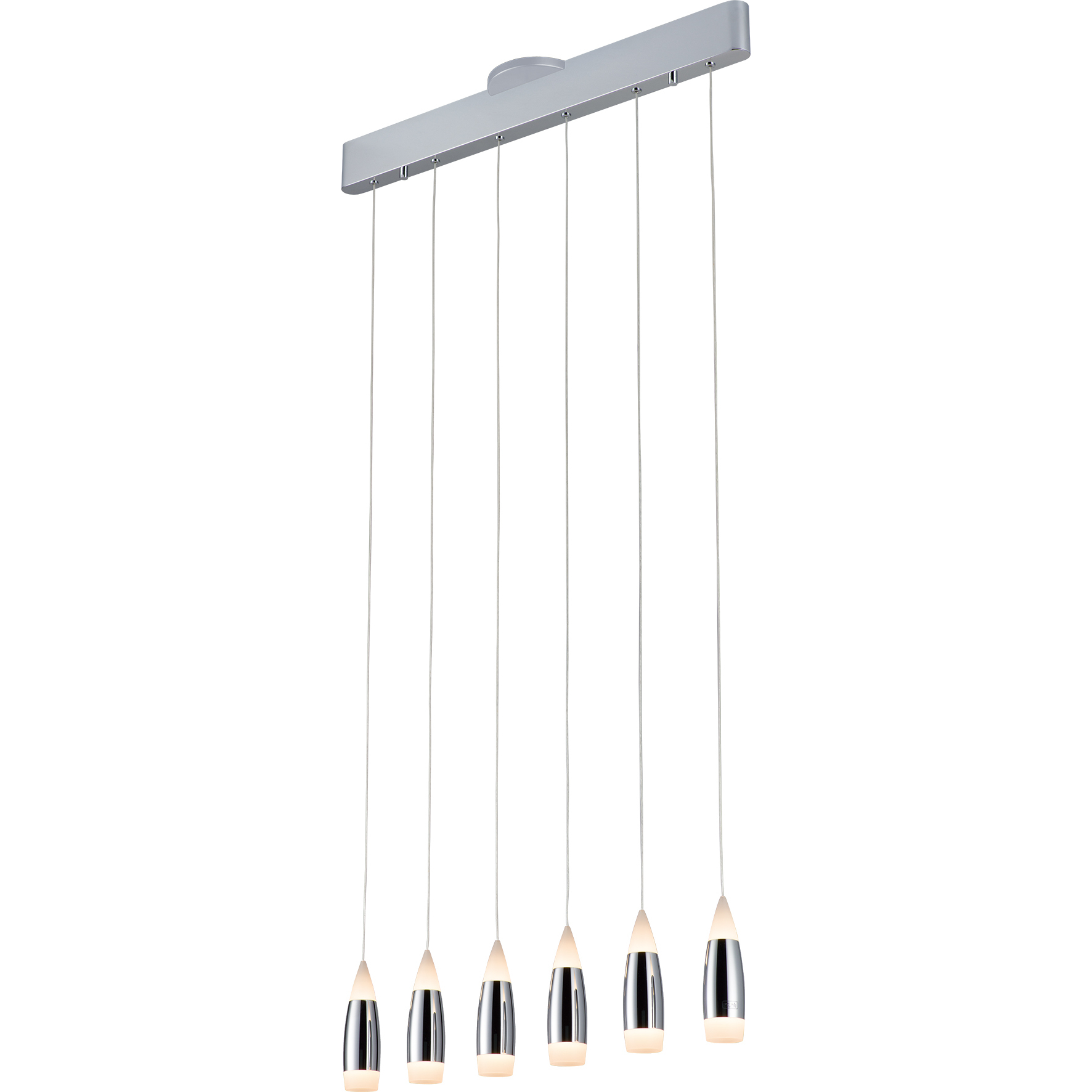 Tear 6 Light 5 inch Polished Chrome Multi Pendant Ceiling Light