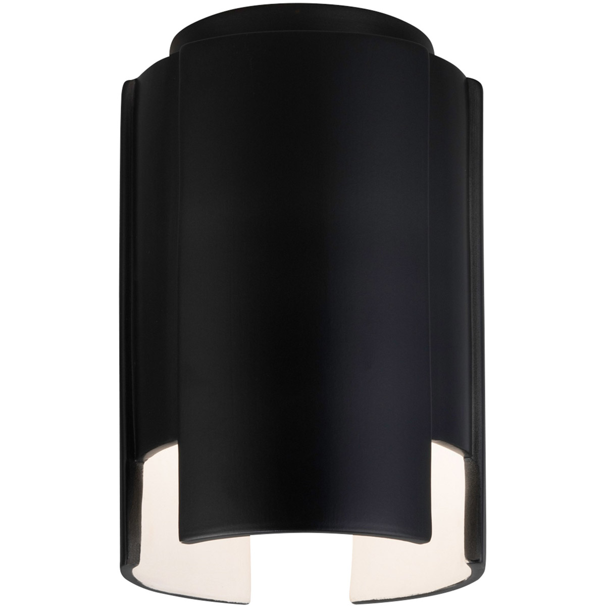 Radiance Collection LED 6.25 inch White Crackle Outdoor Flush-Mount